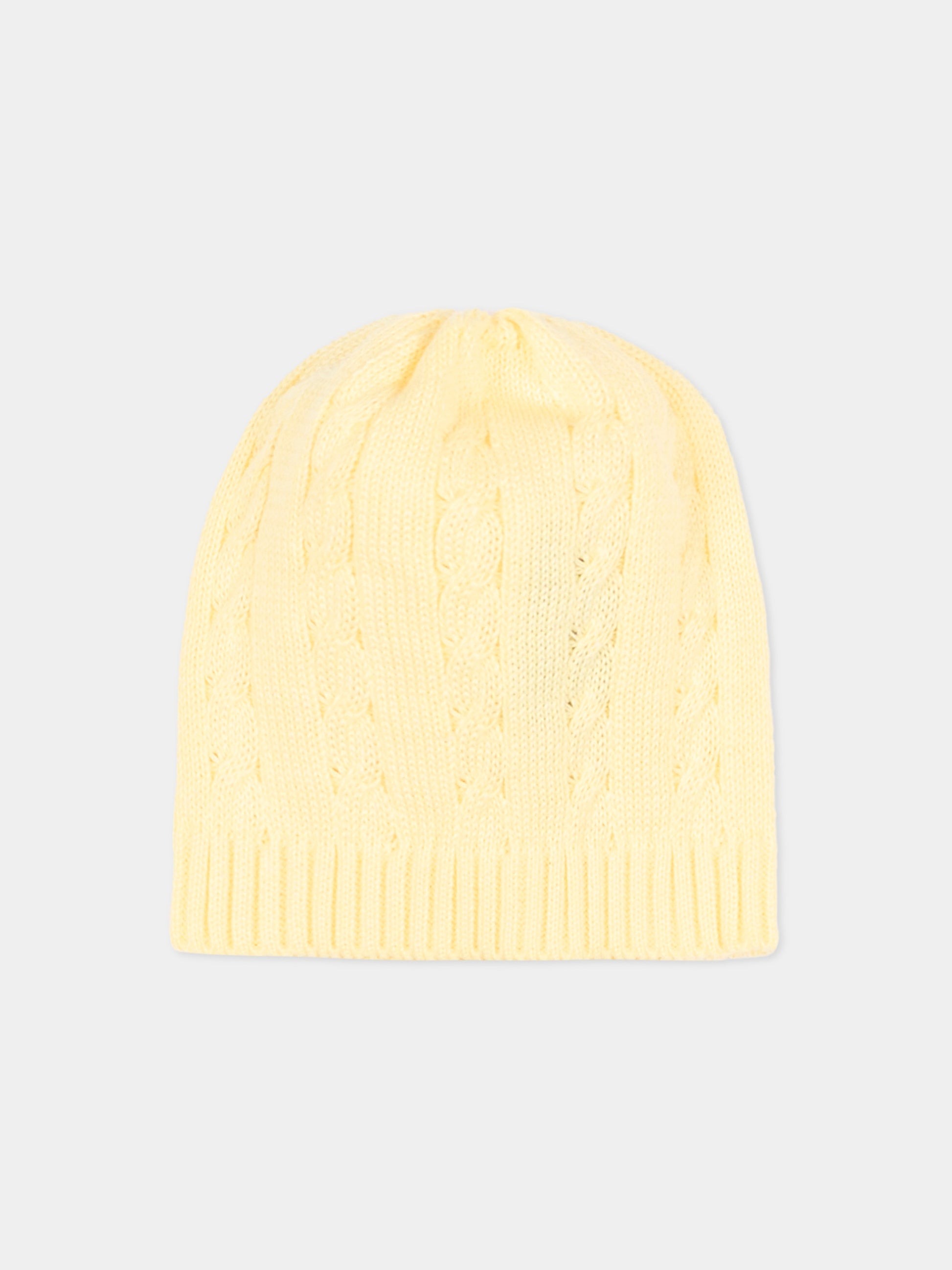 Cappello giallo per neonati a trecce,Little Bear,3112 GIALLO
