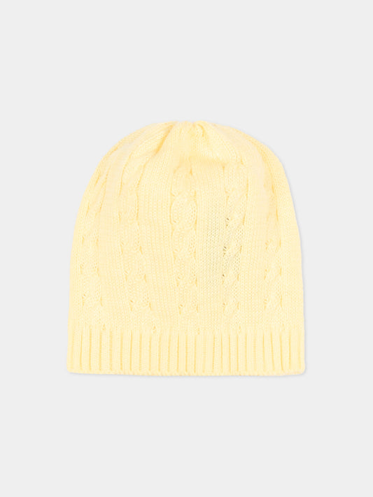 Cappello giallo per neonati a trecce,Little Bear,3112 GIALLO