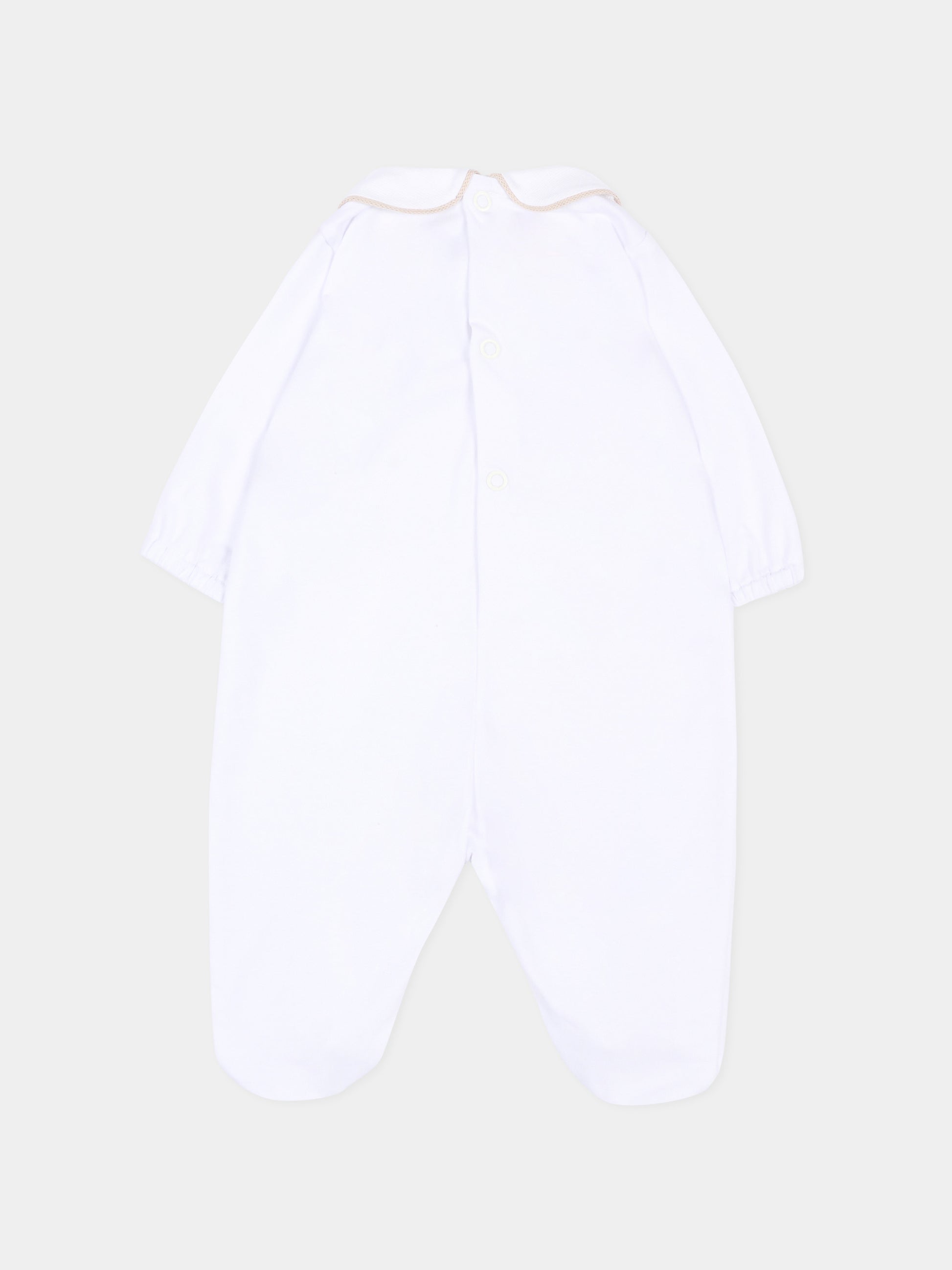 Tutina bianca per neonati con pois,Little Bear,3063 BCO/CORDA