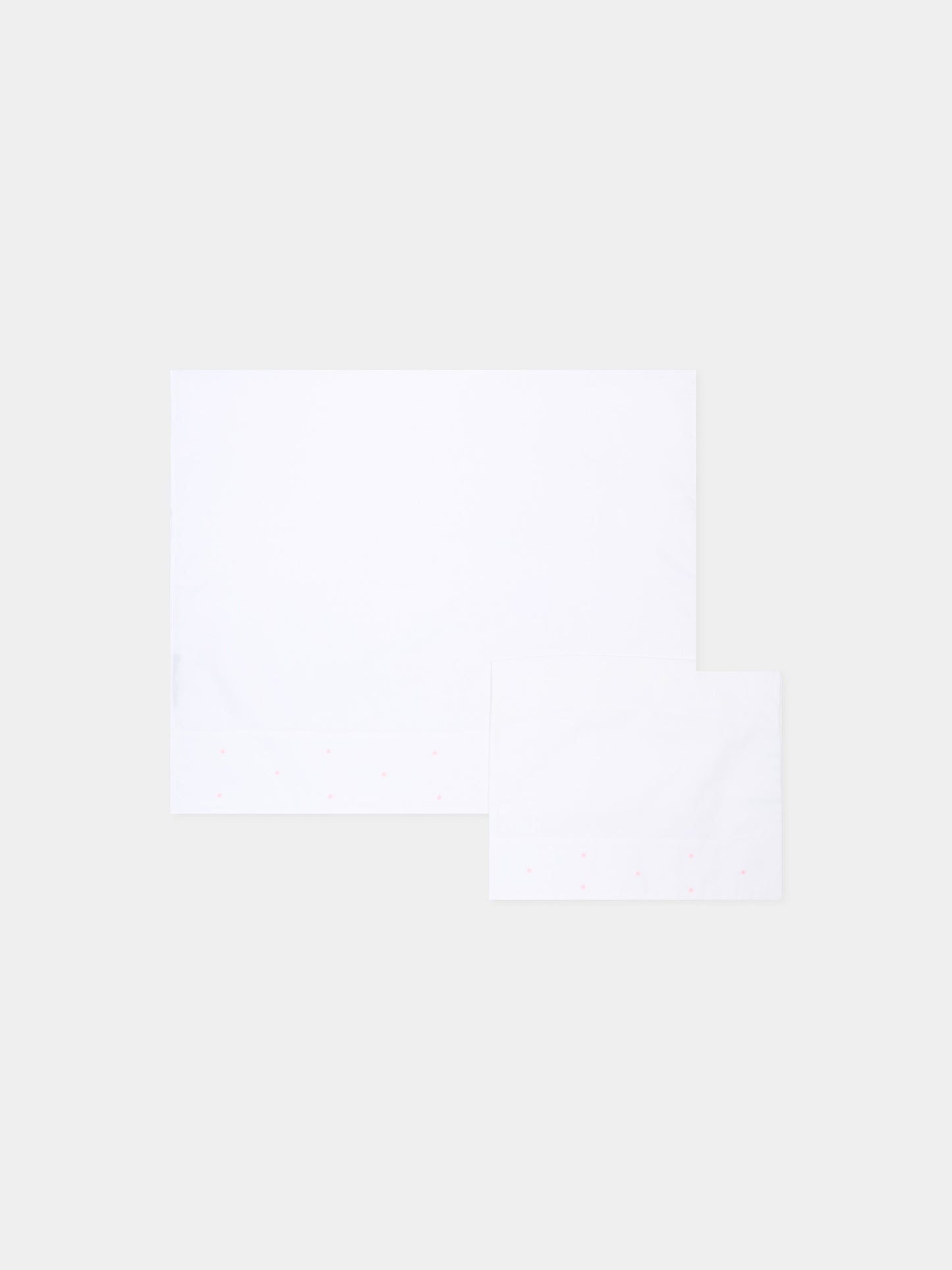 Lenzuola avorio per neonata con pois rosa,Little Bear,2040 BCO/ROSA