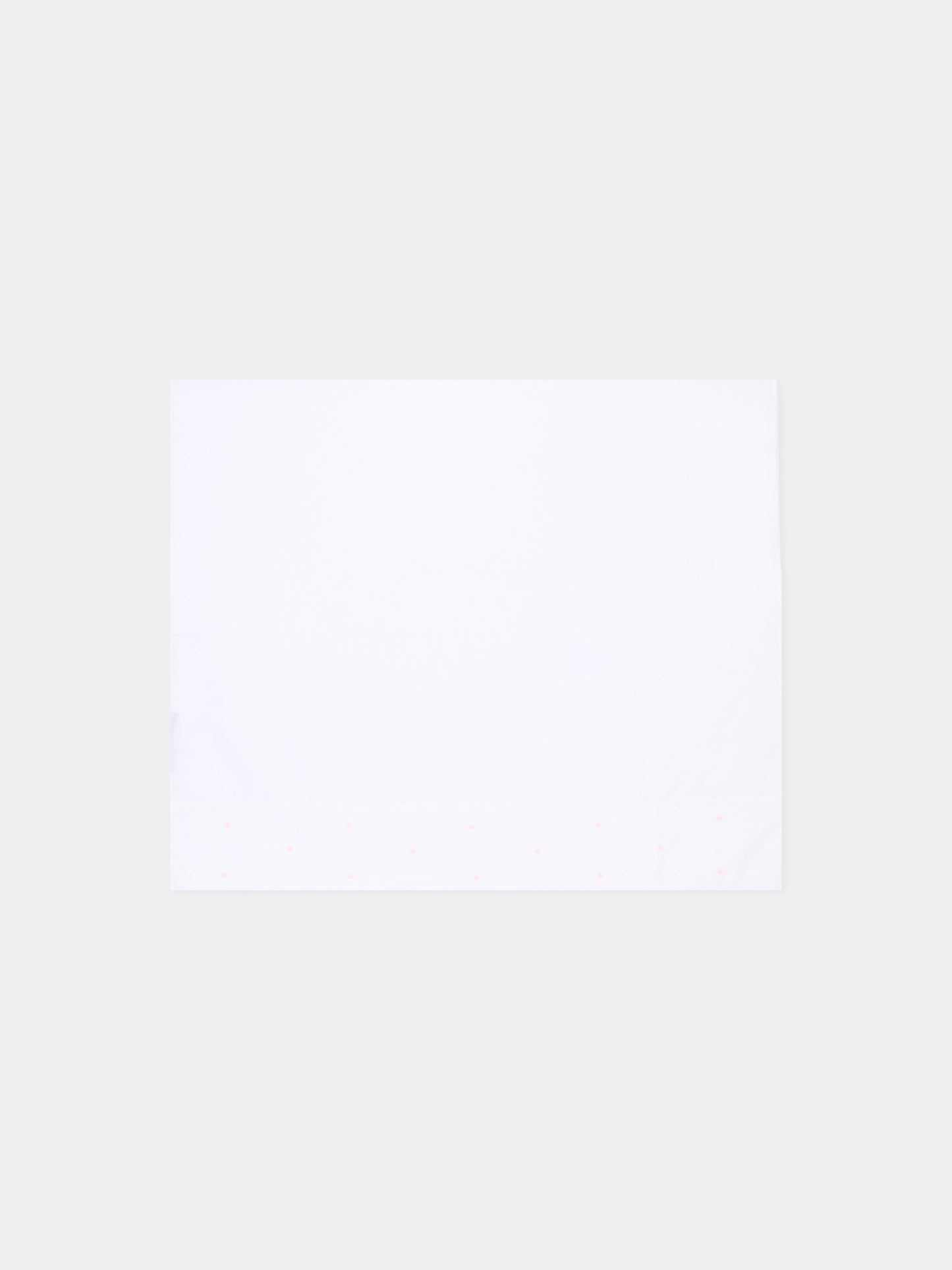 Lenzuola avorio per neonata con pois rosa,Little Bear,2040 BCO/ROSA