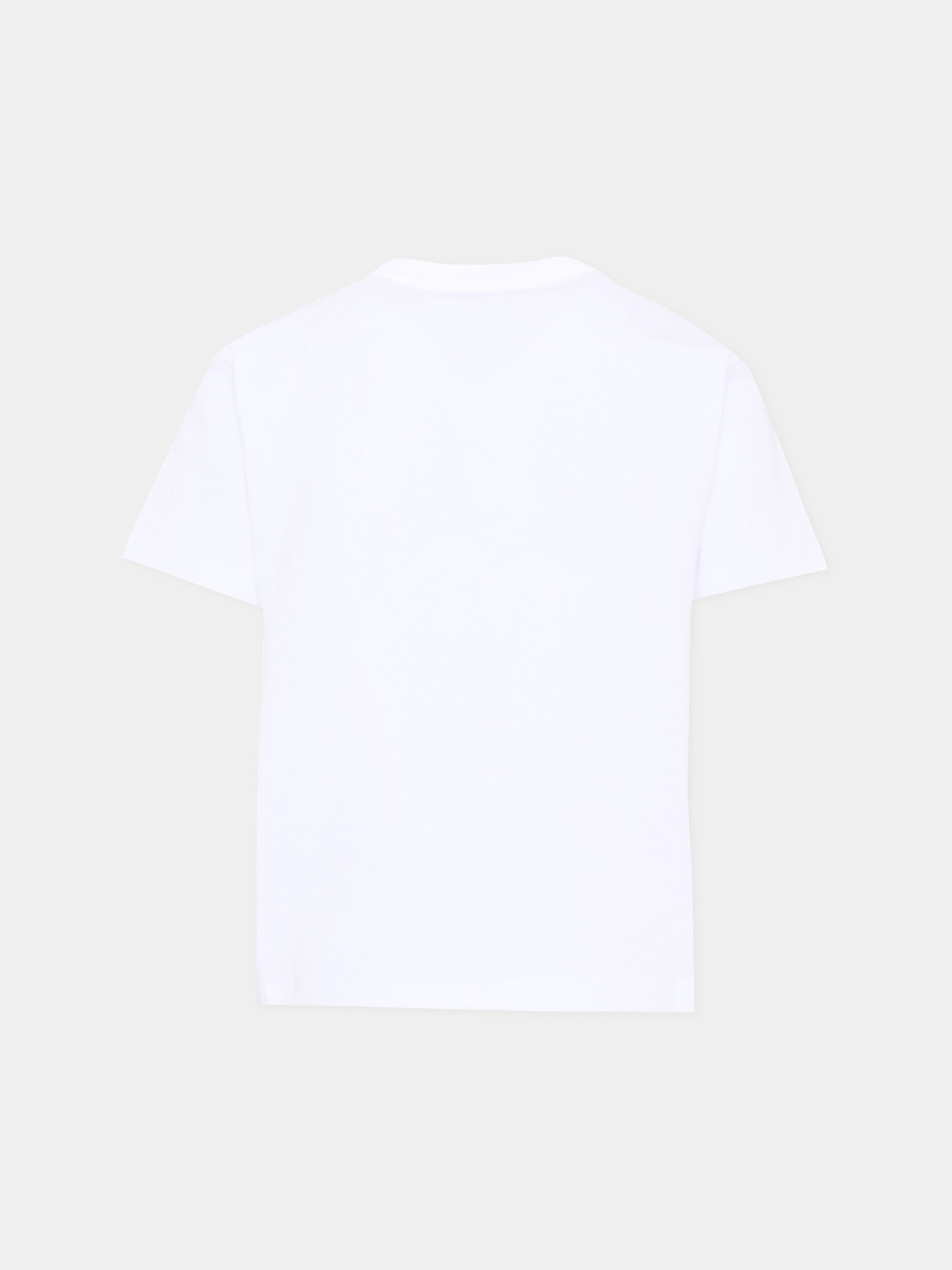 T-shirt bianca per bambino con logo,Dondup Kids,DMTS051 0 JE006 B000