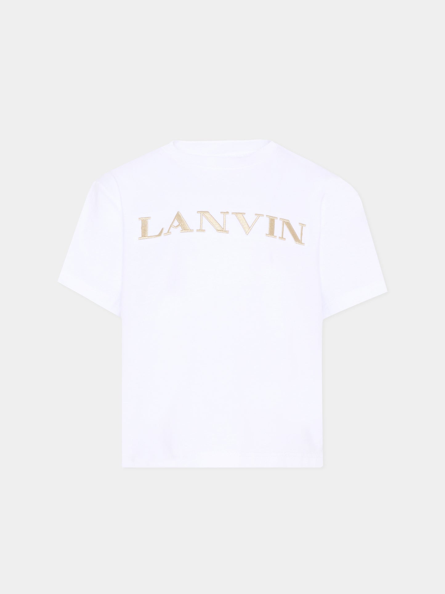 T-Shirt bianca per bambini con logo,Lanvin Petite,N30360 10P