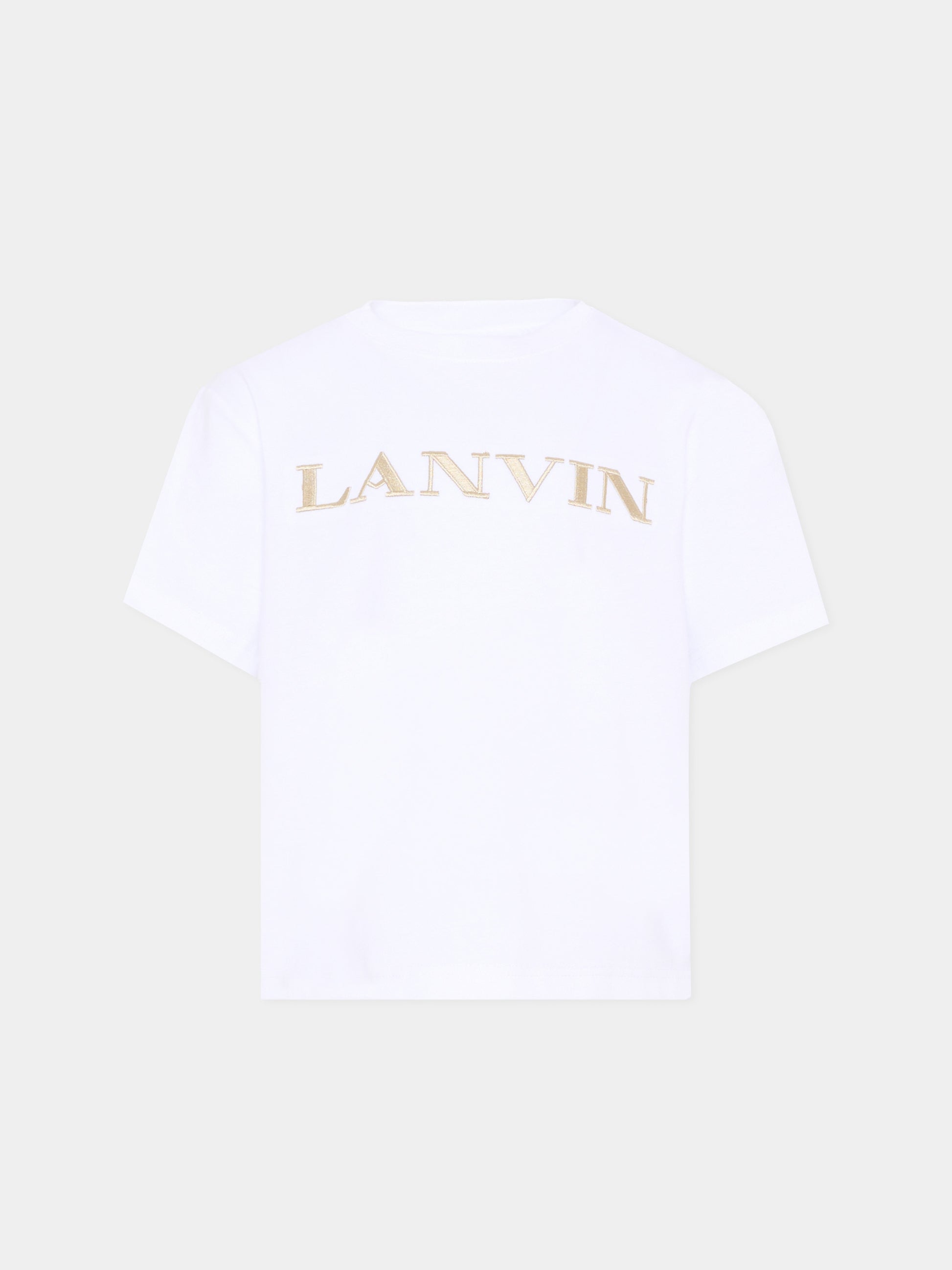T-Shirt bianca per bambini con logo,Lanvin Petite,N30360 10P