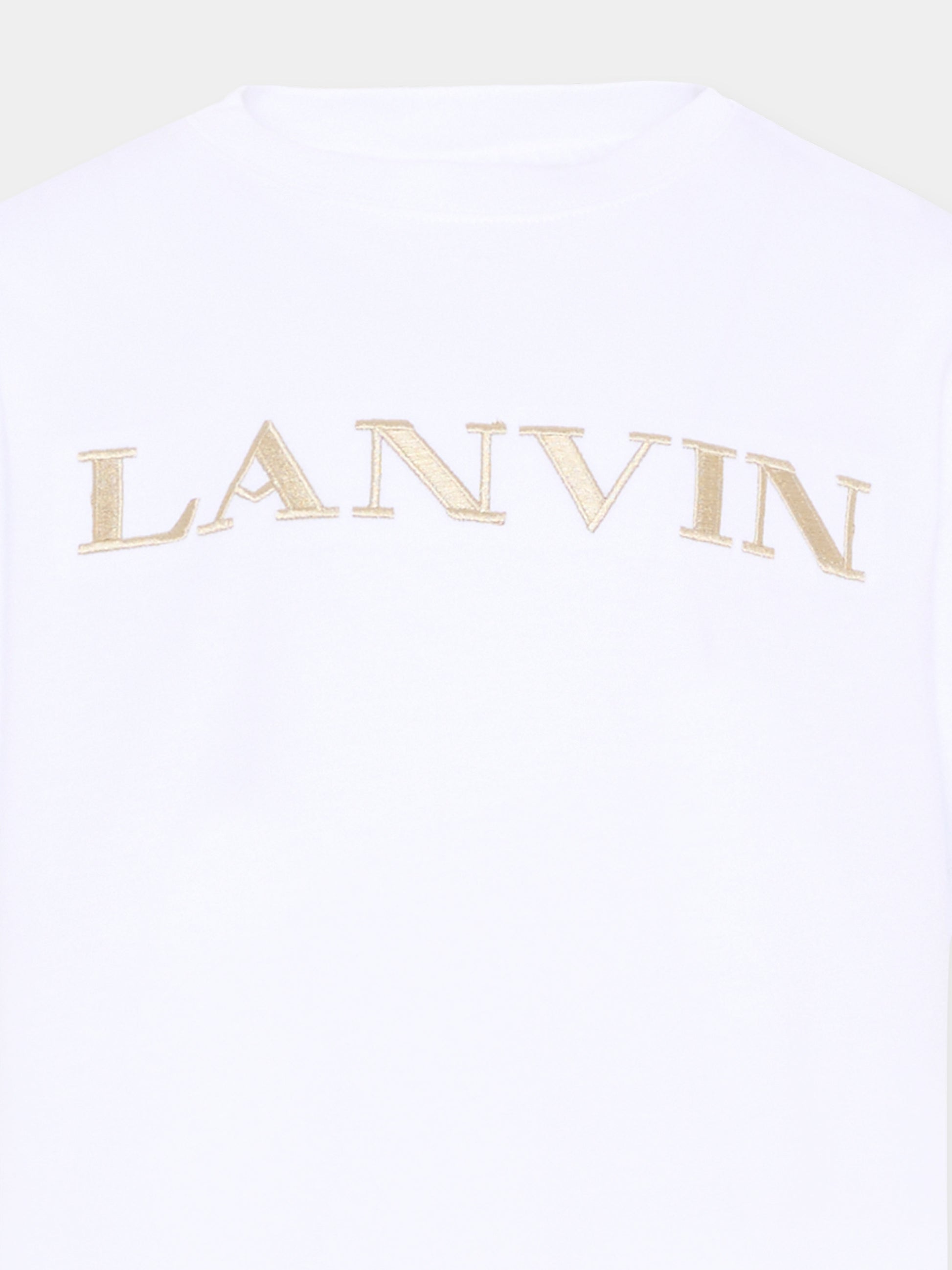 T-Shirt bianca per bambini con logo,Lanvin Petite,N30360 10P