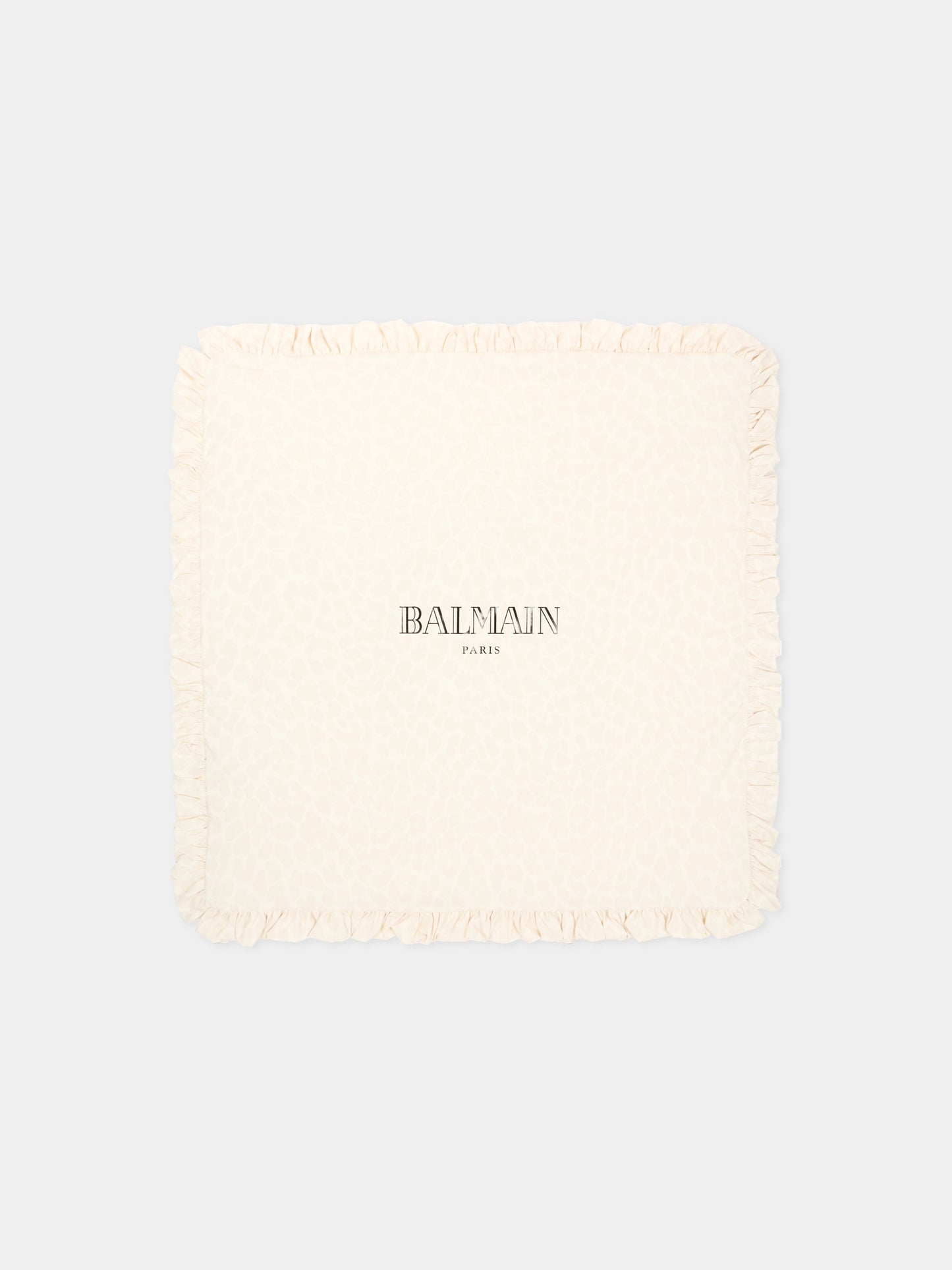 Coperta beige per neonati con logo,Balmain Kids,BY0010-Z3763 102BG