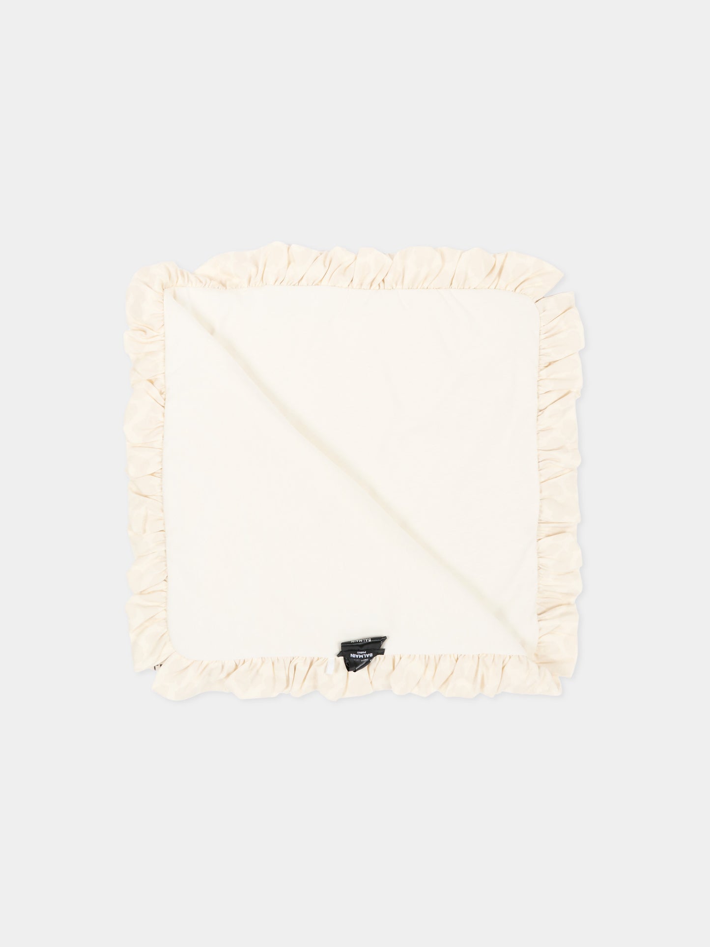 Coperta beige per neonati con logo,Balmain Kids,BY0010-Z3763 102BG