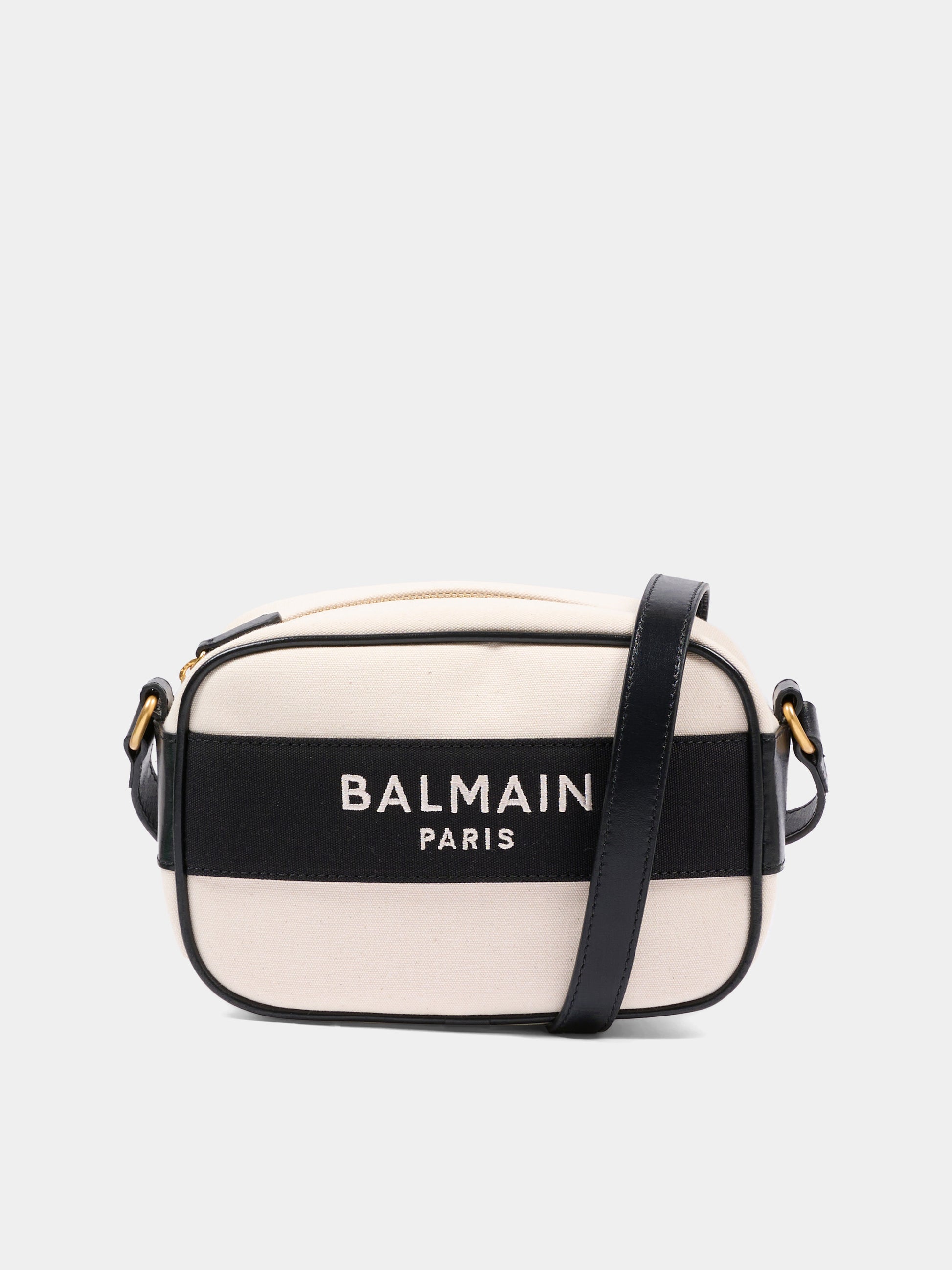 Borsa avorio per bambina con logo ricamato,Balmain Kids,BY0B68-Z0042 101NE