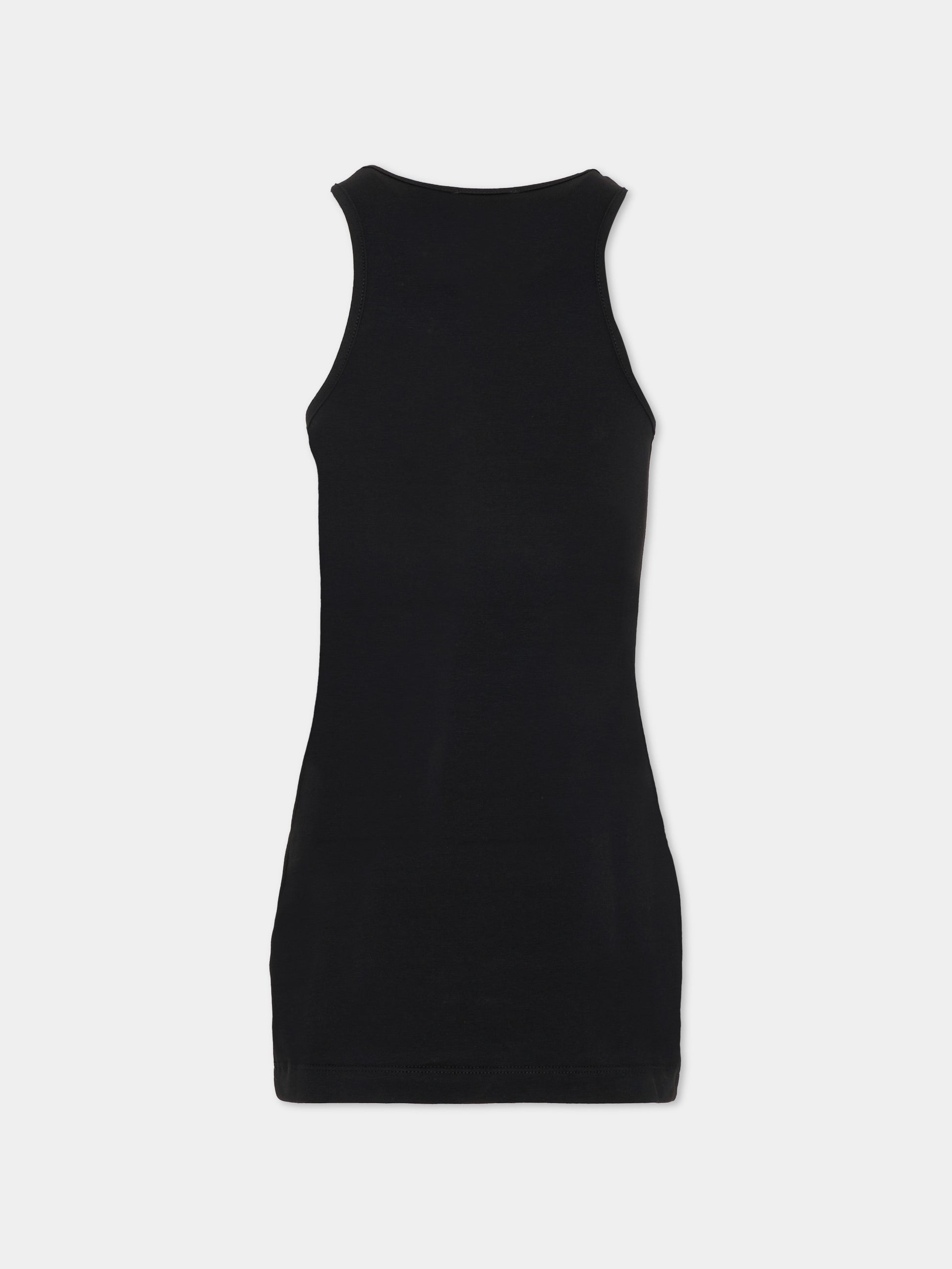 Vestito nero per bambina con logo,Balmain Kids,BY1A12-Z3277 930BC