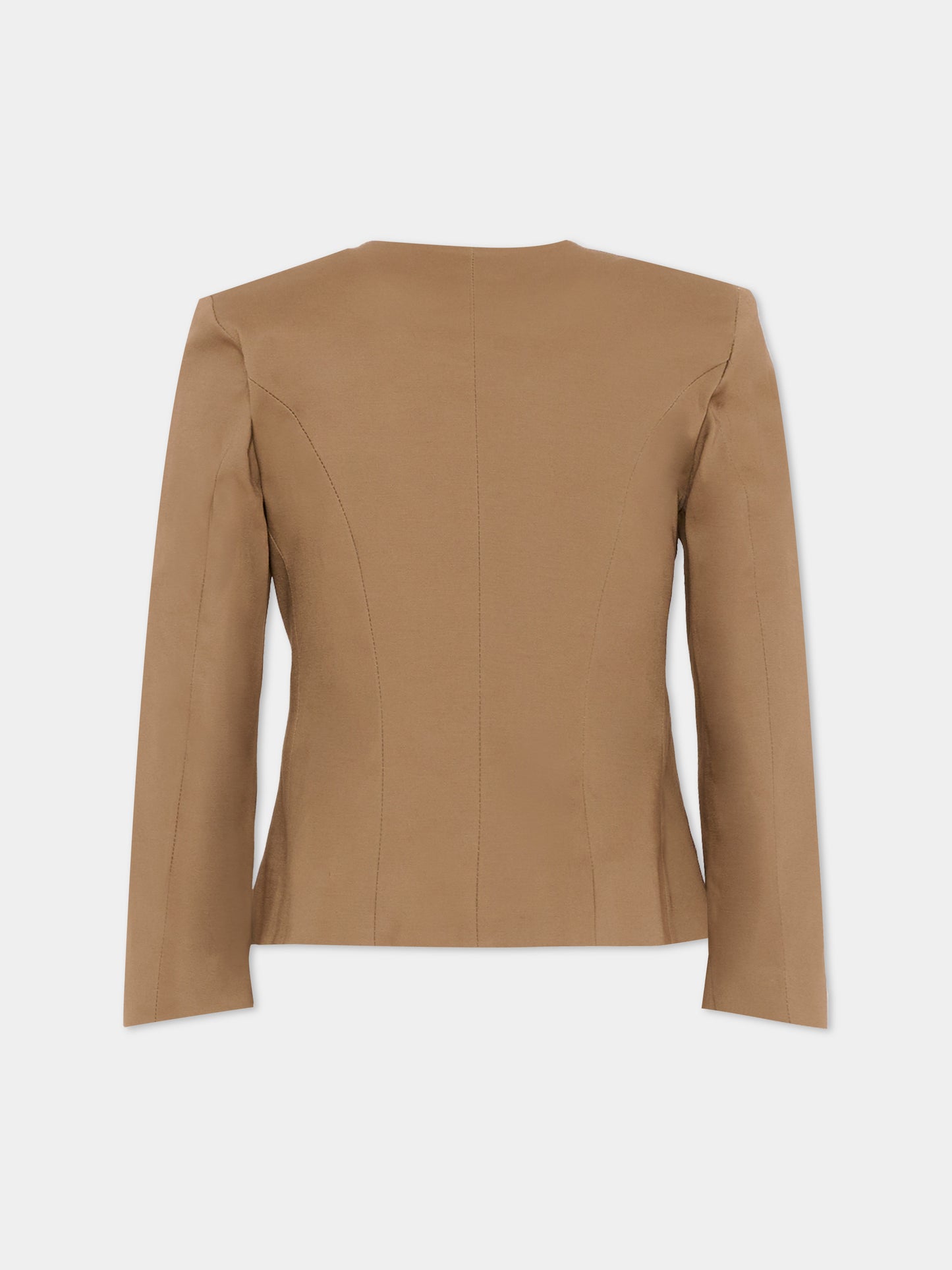 Giacca marrone per bambina con bottoni dorati,Balmain Kids,BY2A24-G0197 315