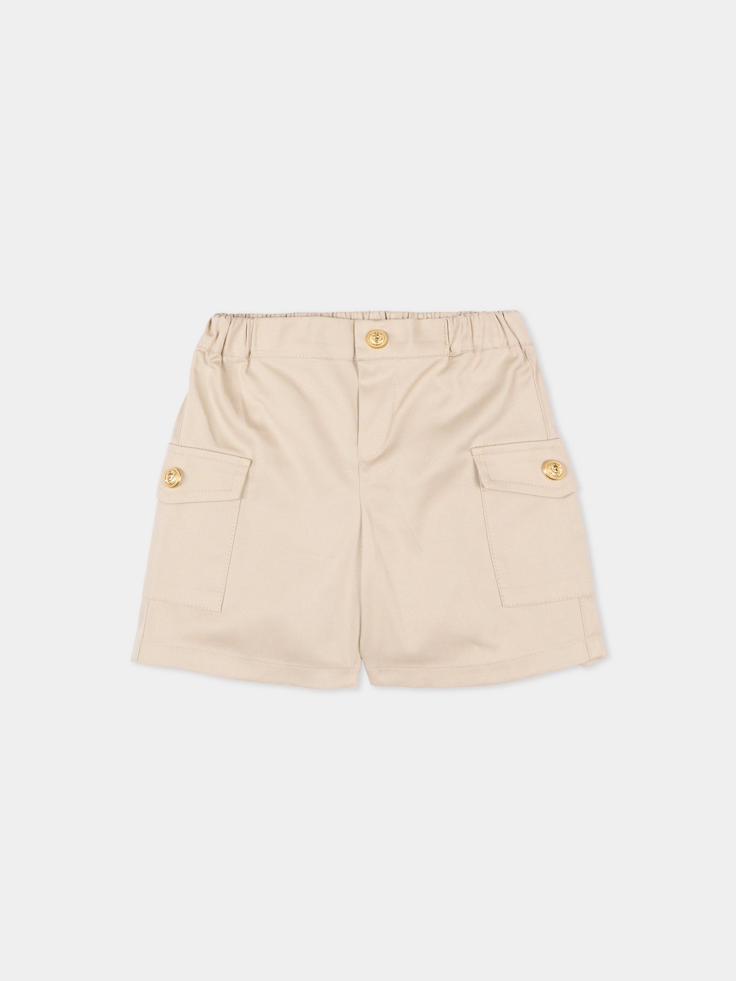 Shorts beige per neonato,Balmain Kids,BY6579-G0197 107