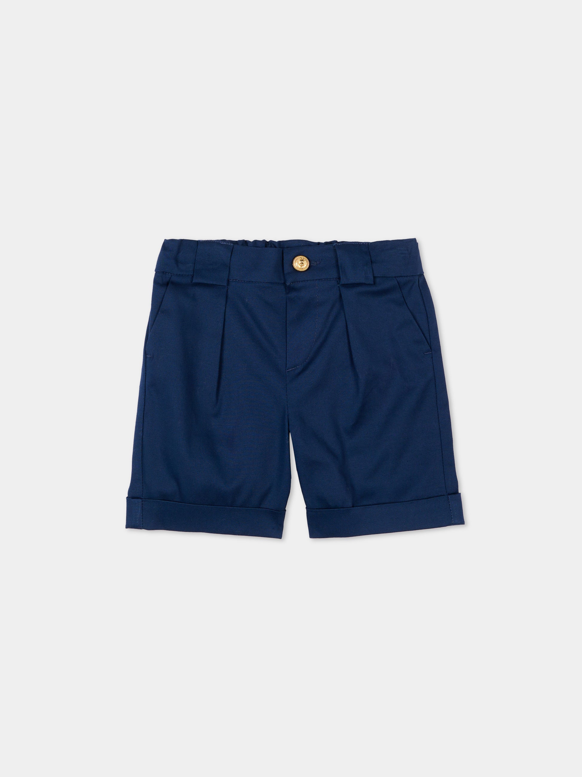 Shorts eleganti blu per neonato,Balmain Kids,BY6679-G0197 620