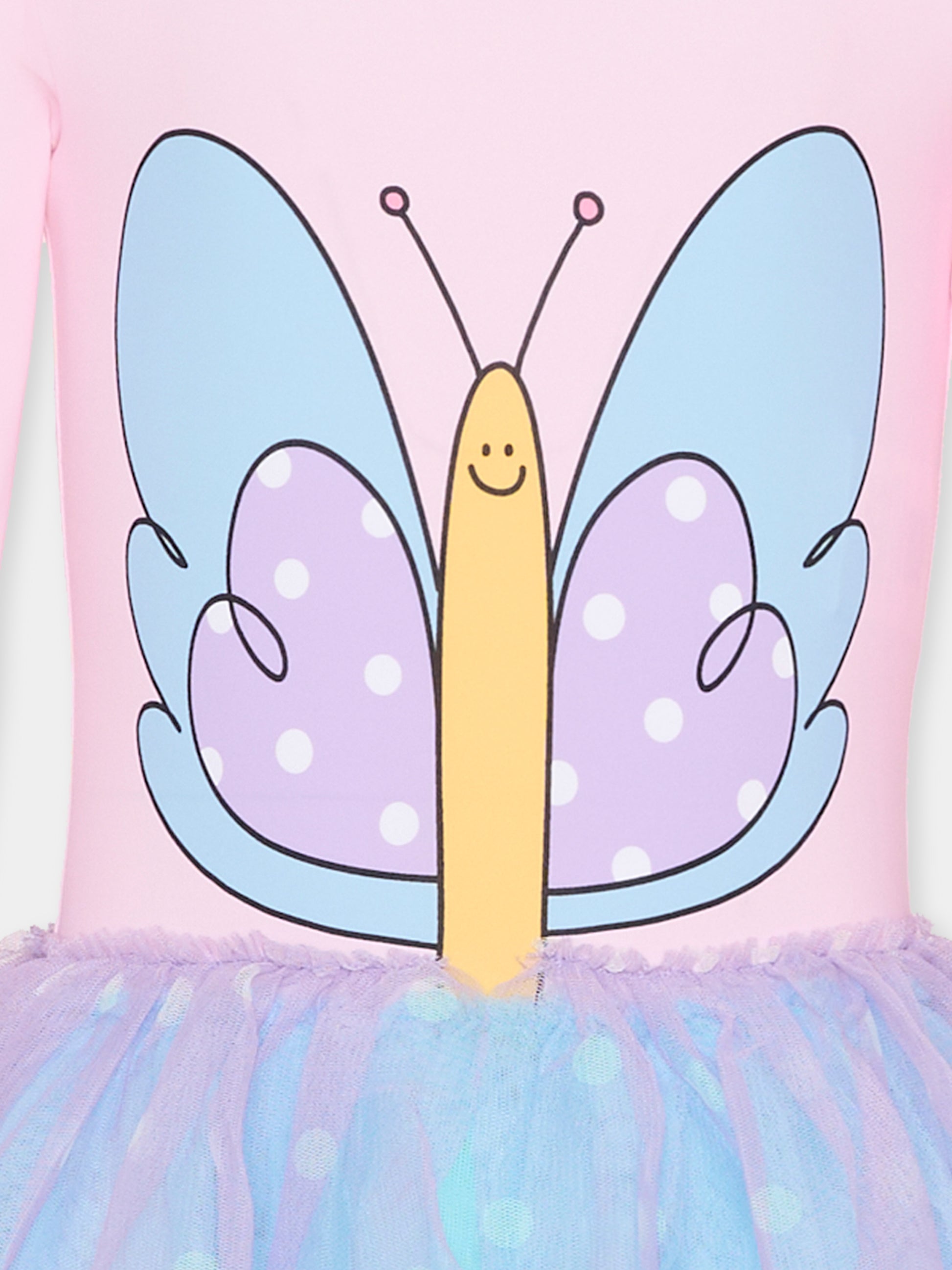 Vestito rosa per bambina con farfalla,Stella Mccartney Kids,TY1A40-Z0157 51R