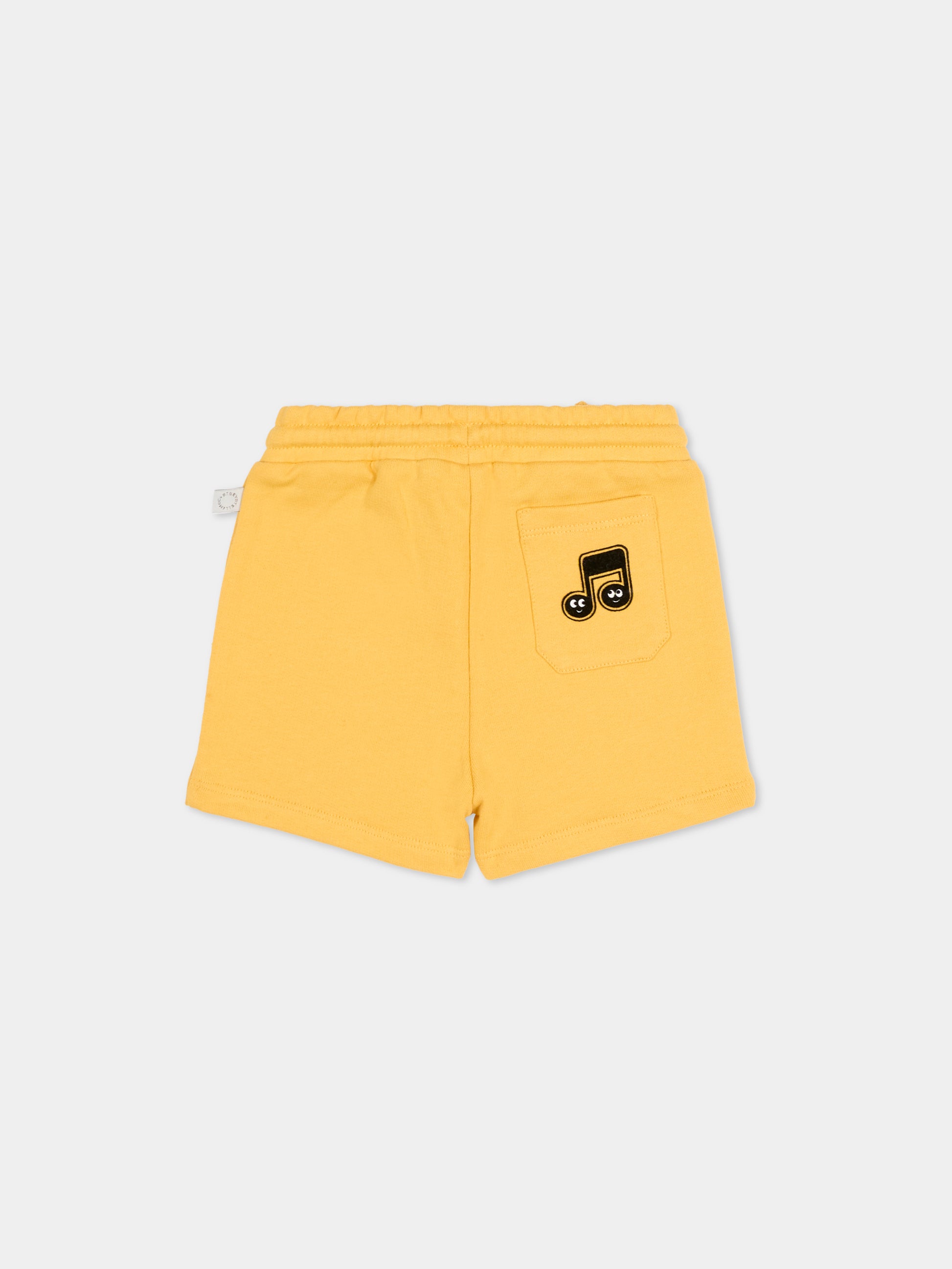 Shorts gialli per neonato con nota musicale,Stella Mccartney Kids,TY6549-Z0499 251