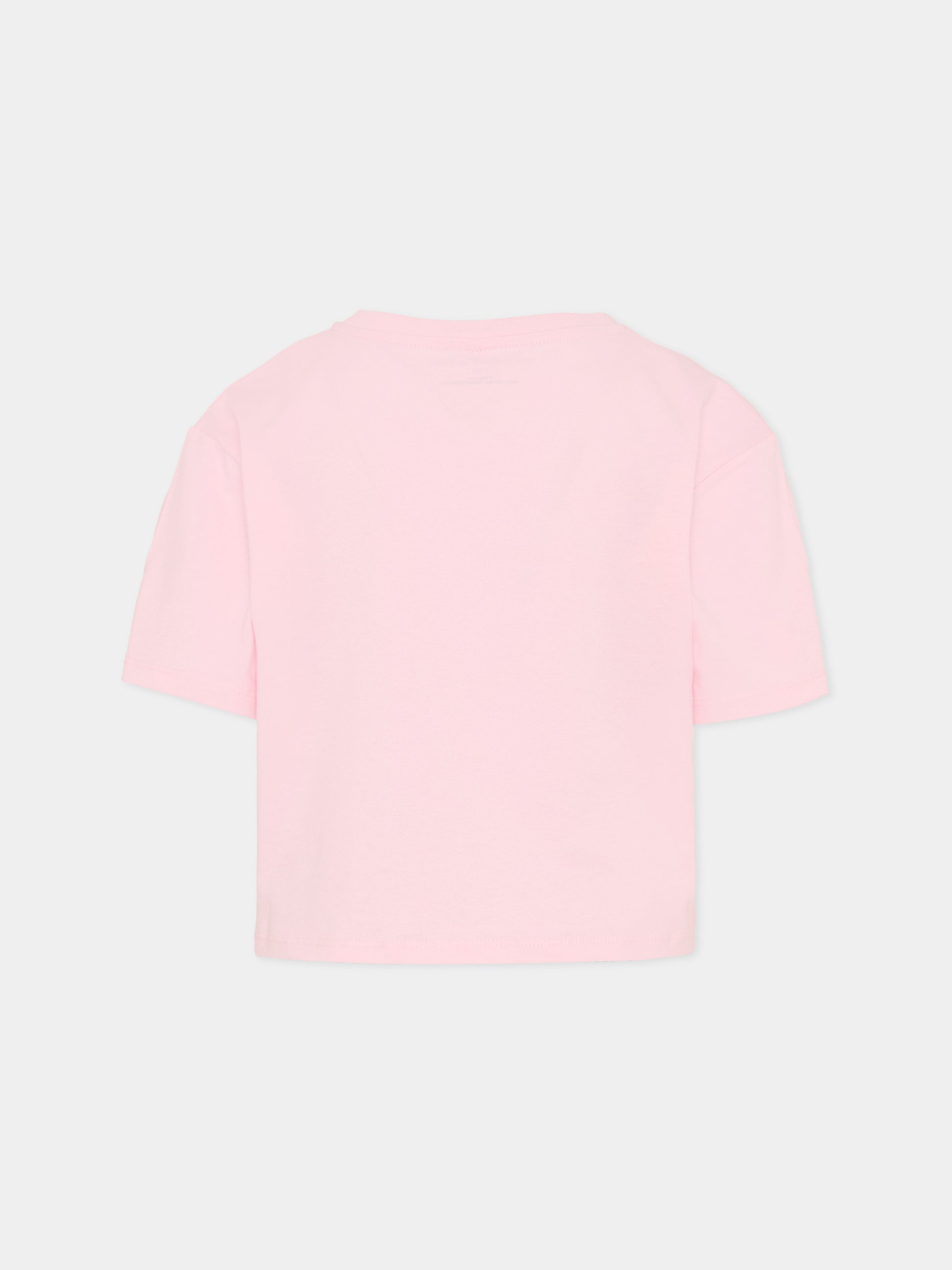 T-shirt rosa per bambina con logo,Stella Mccartney Kids,TY8A31-Z0434 51R