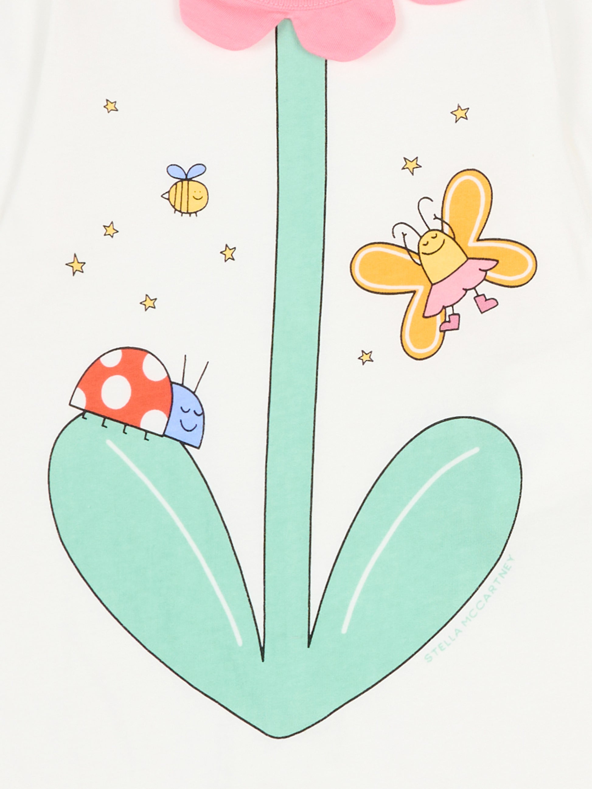 Tutina avorio per neonata con coccinella e farfallla,Stella Mccartney Kids,TYA021-Z0434 101