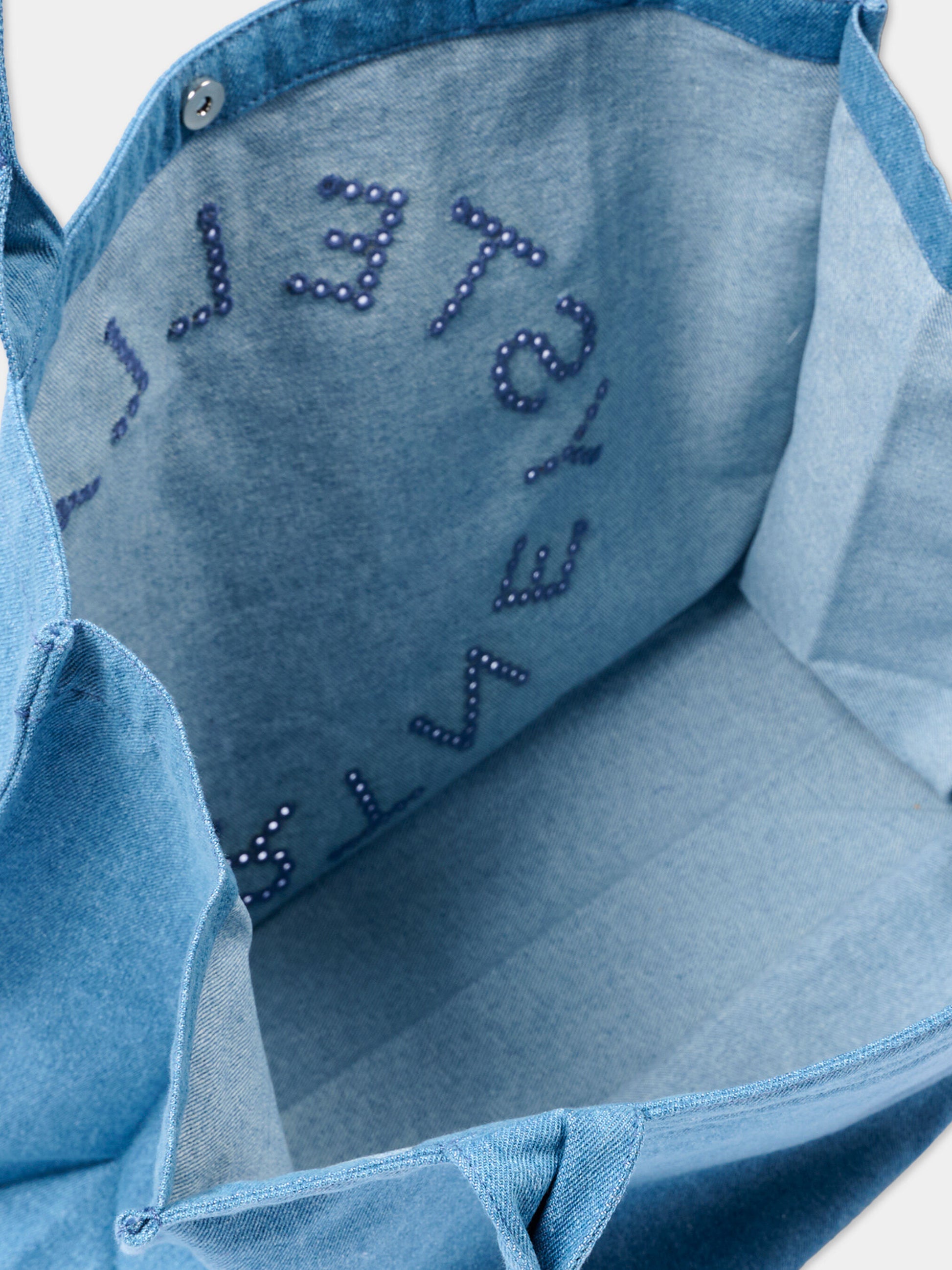 Borsa blu per bambina con logo,Stella Mccartney Kids,TY0A98-Z3618 600