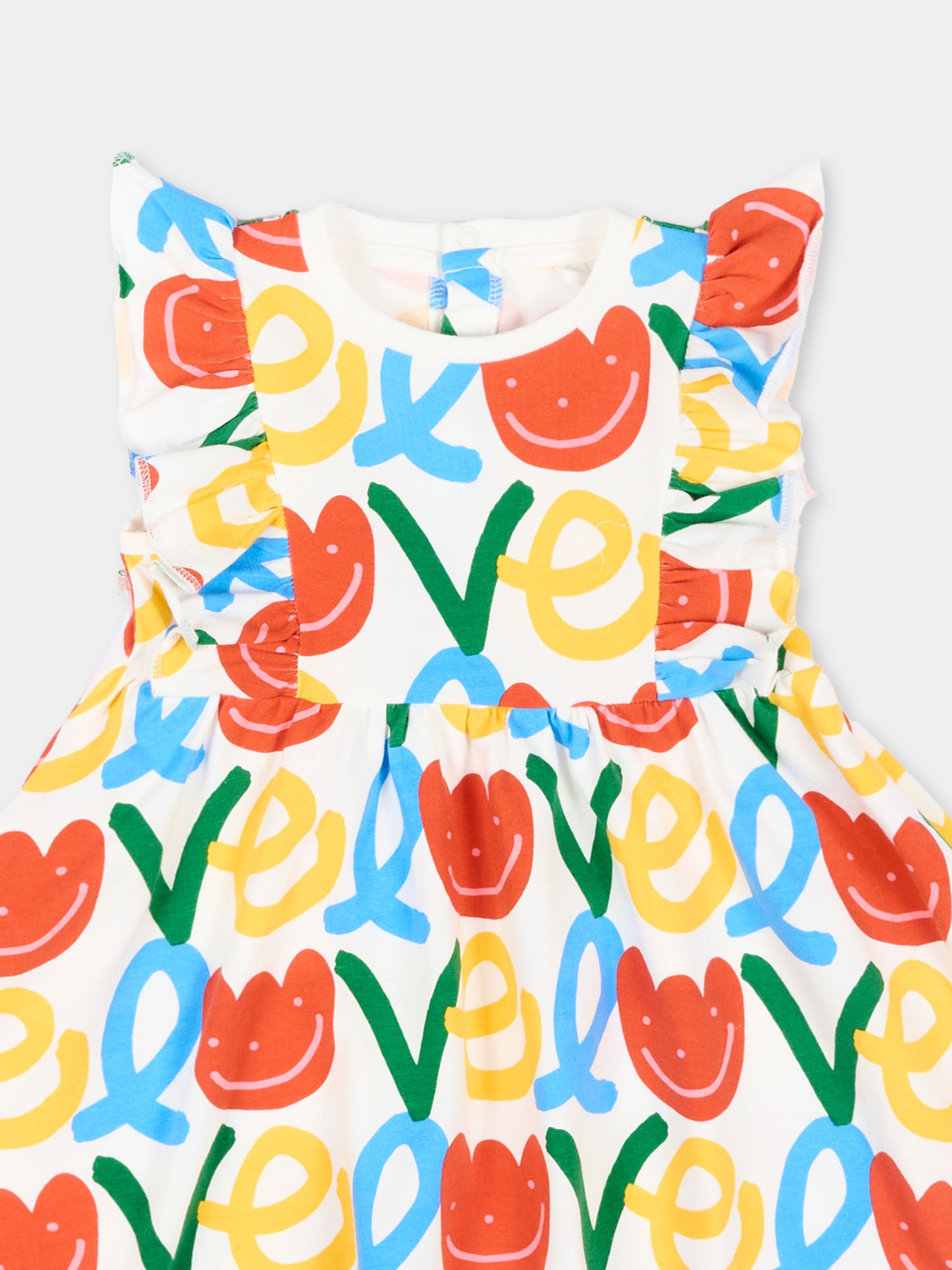 Vestito multicolor per neonata con tulipani,Stella Mccartney Kids,TY1141-Z3561 101MC