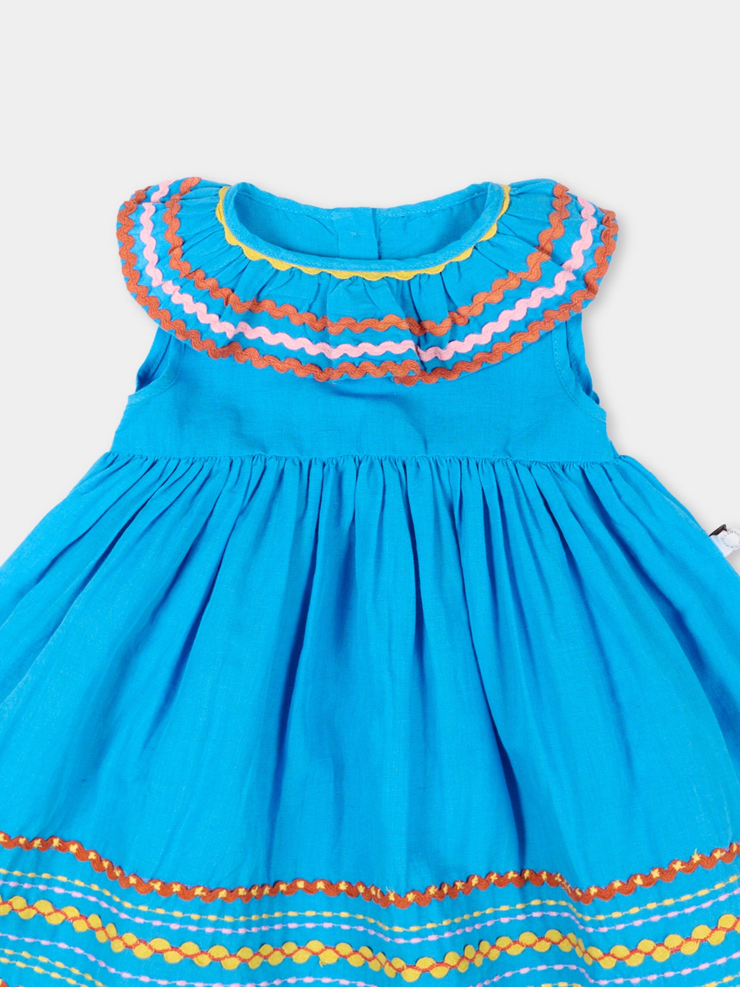 Vestito azzurro per neonata con ricami,Stella Mccartney Kids,TY1152-Z0138 673