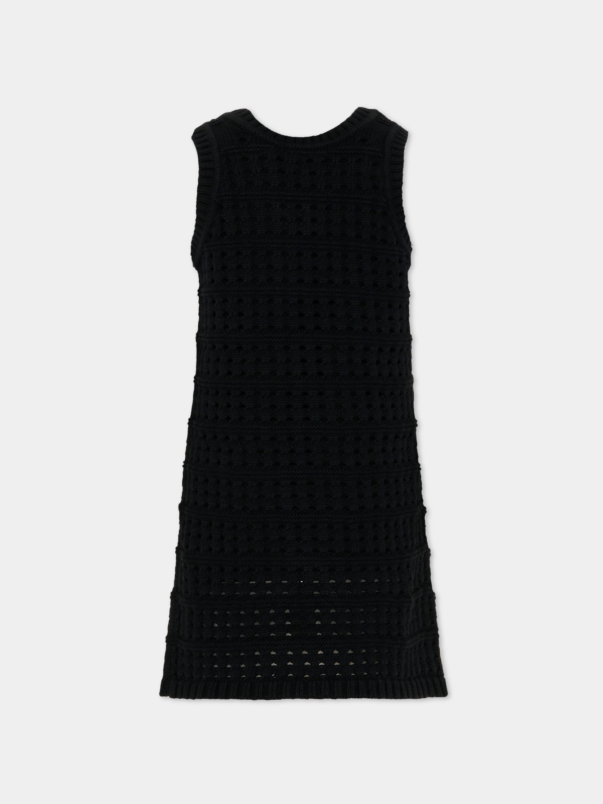 Vestito nero per bambina con logo,Stella Mccartney Kids,TY1C92-Z1876 930