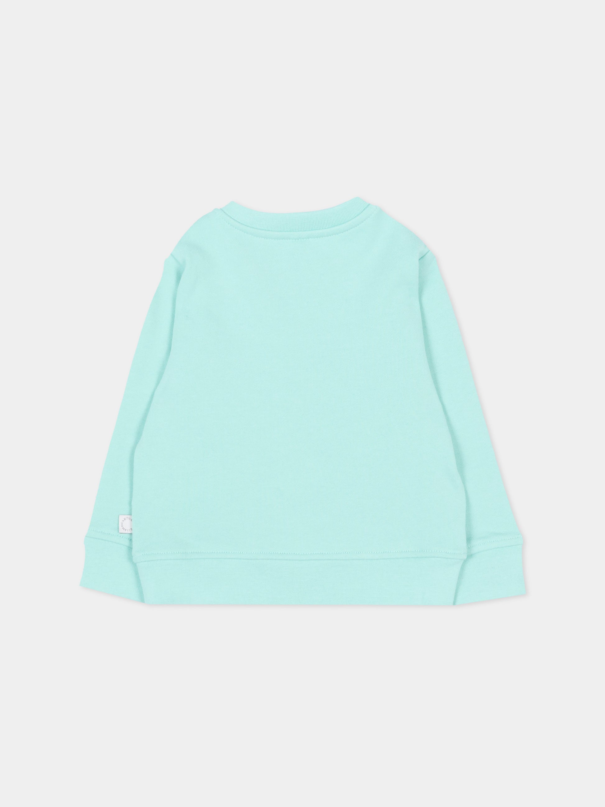 Felpa azzurra per neonata con stella,Stella Mccartney Kids,TY4050-Z3409 683