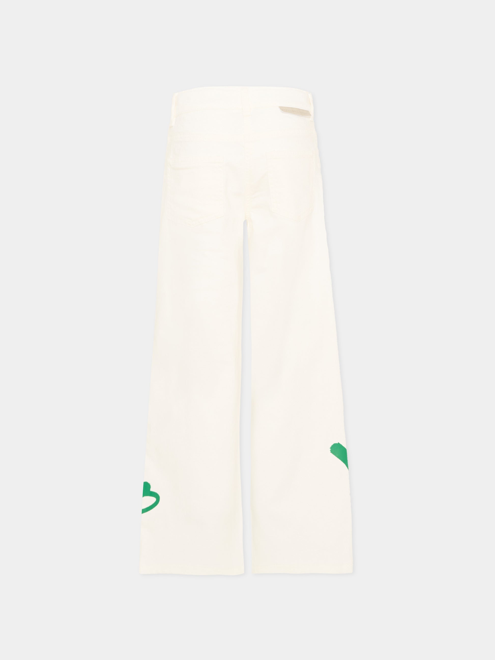 Jeans avorio per bambina con tulipani,Stella Mccartney Kids,TY6C20-Z0156 101