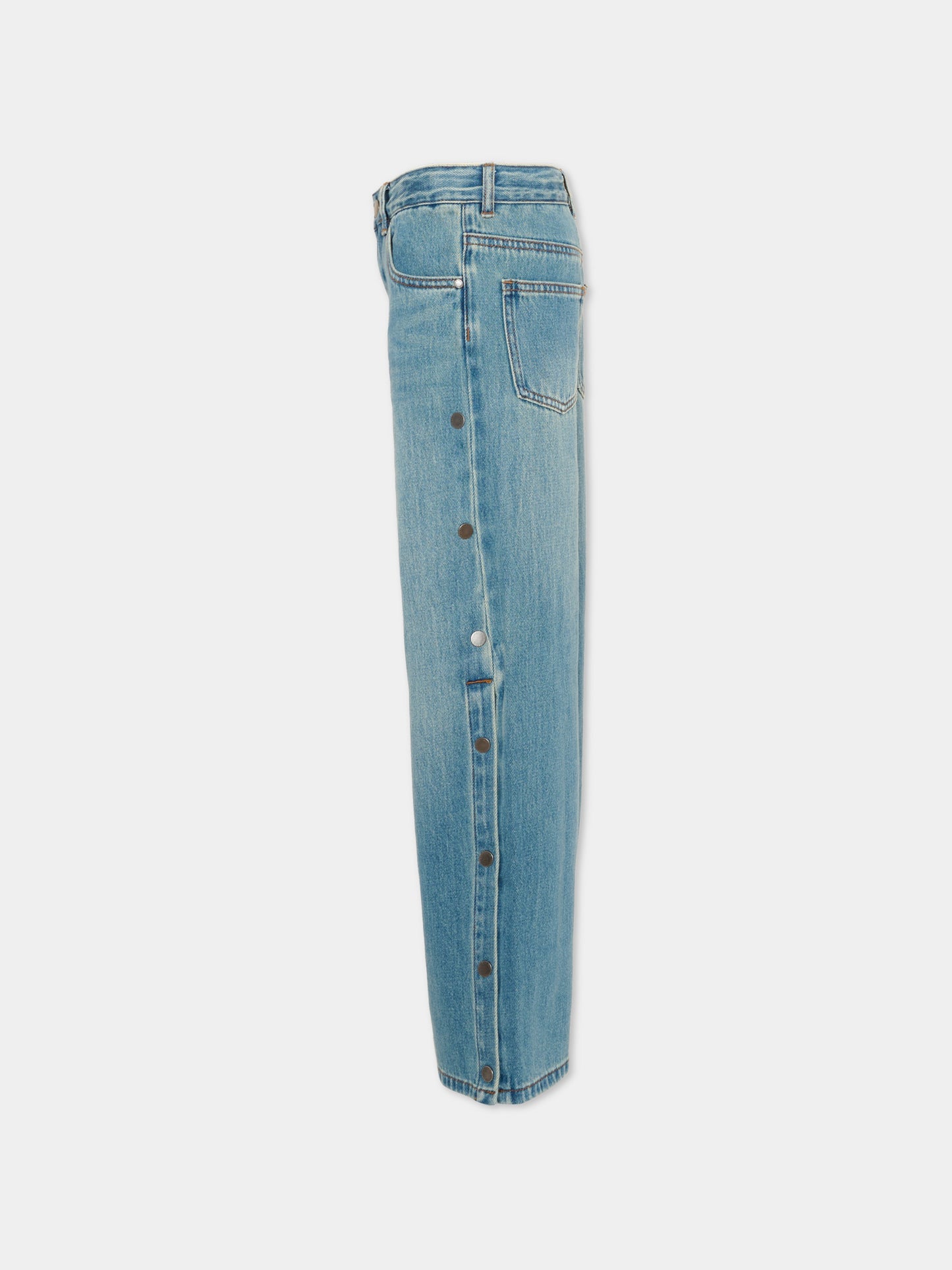 Jeans denim per bambina con bottoni,Stella Mccartney Kids,TY6C80-Z0746 665