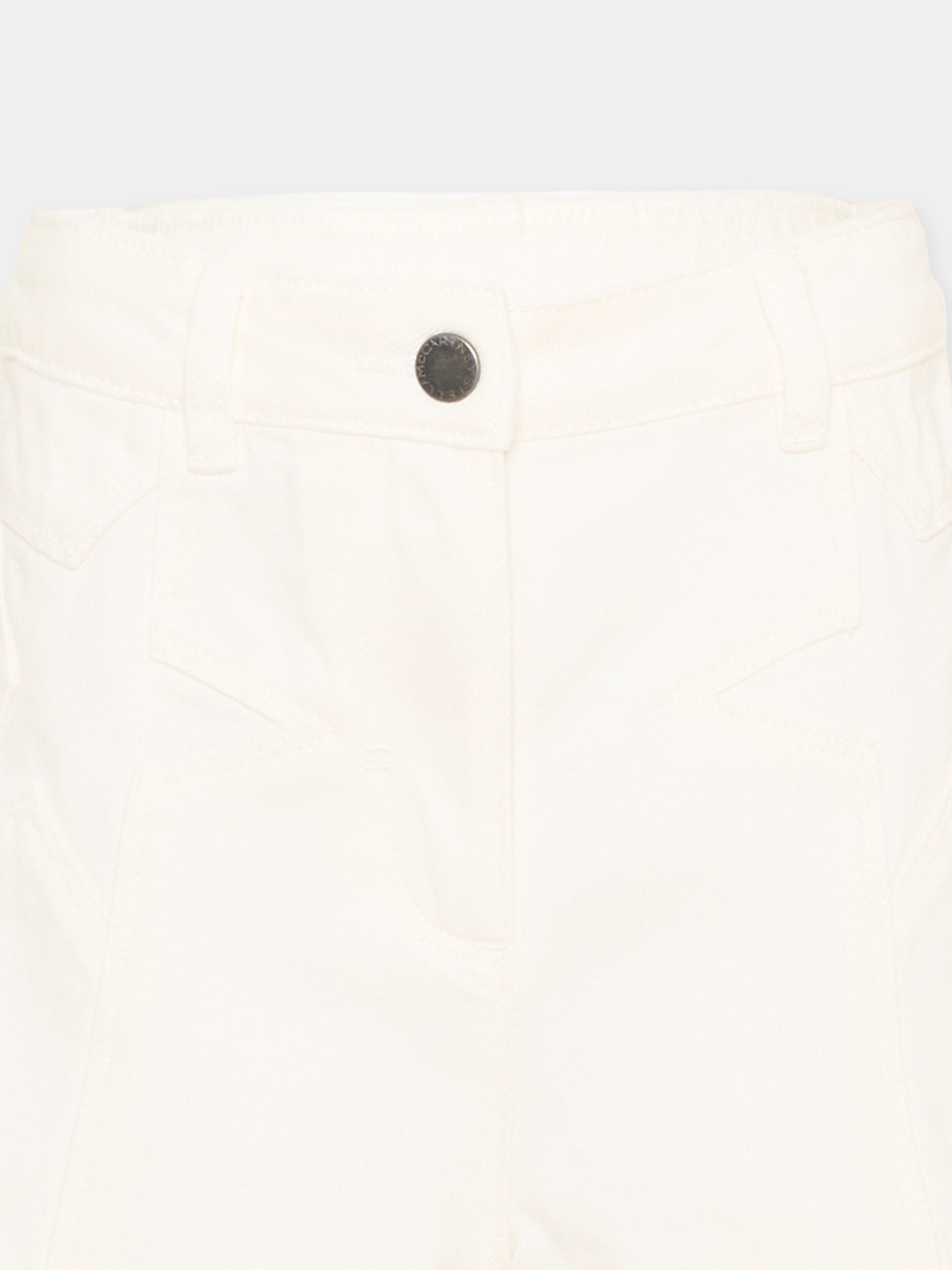 Shorts avorio per bambina con stelle,Stella Mccartney Kids,TY6F39-Z3457 101