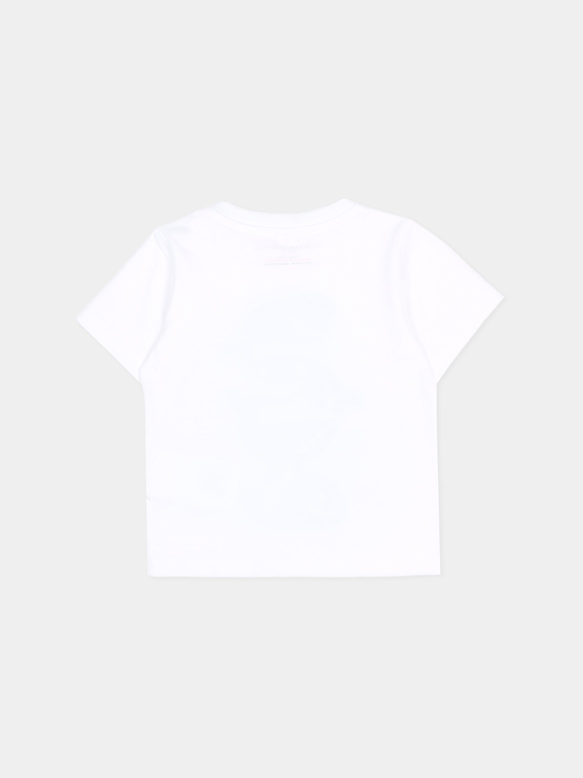 T-shirt bianca per neonato con stampa balene,Stella Mccartney Kids,TY8570-Z0434 100