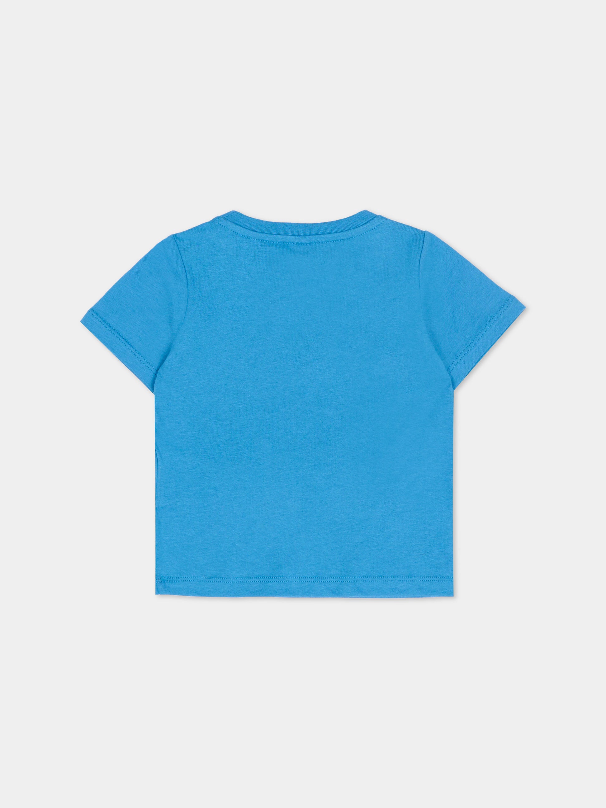 T-shirt blu per neonato con stampa colorata,Stella Mccartney Kids,TY8600-Z0434 61D