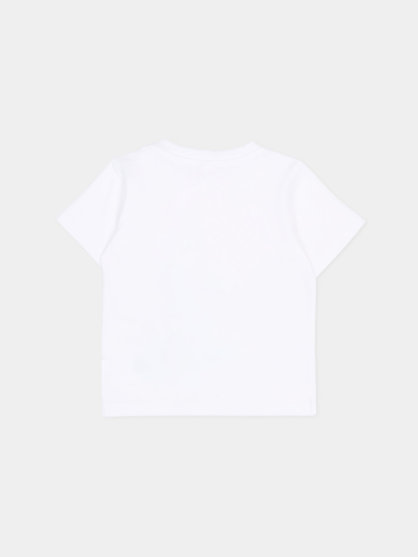 T-shirt bianca per neonato stampa palla da basket,Stella Mccartney Kids,TY8630-Z0434 100