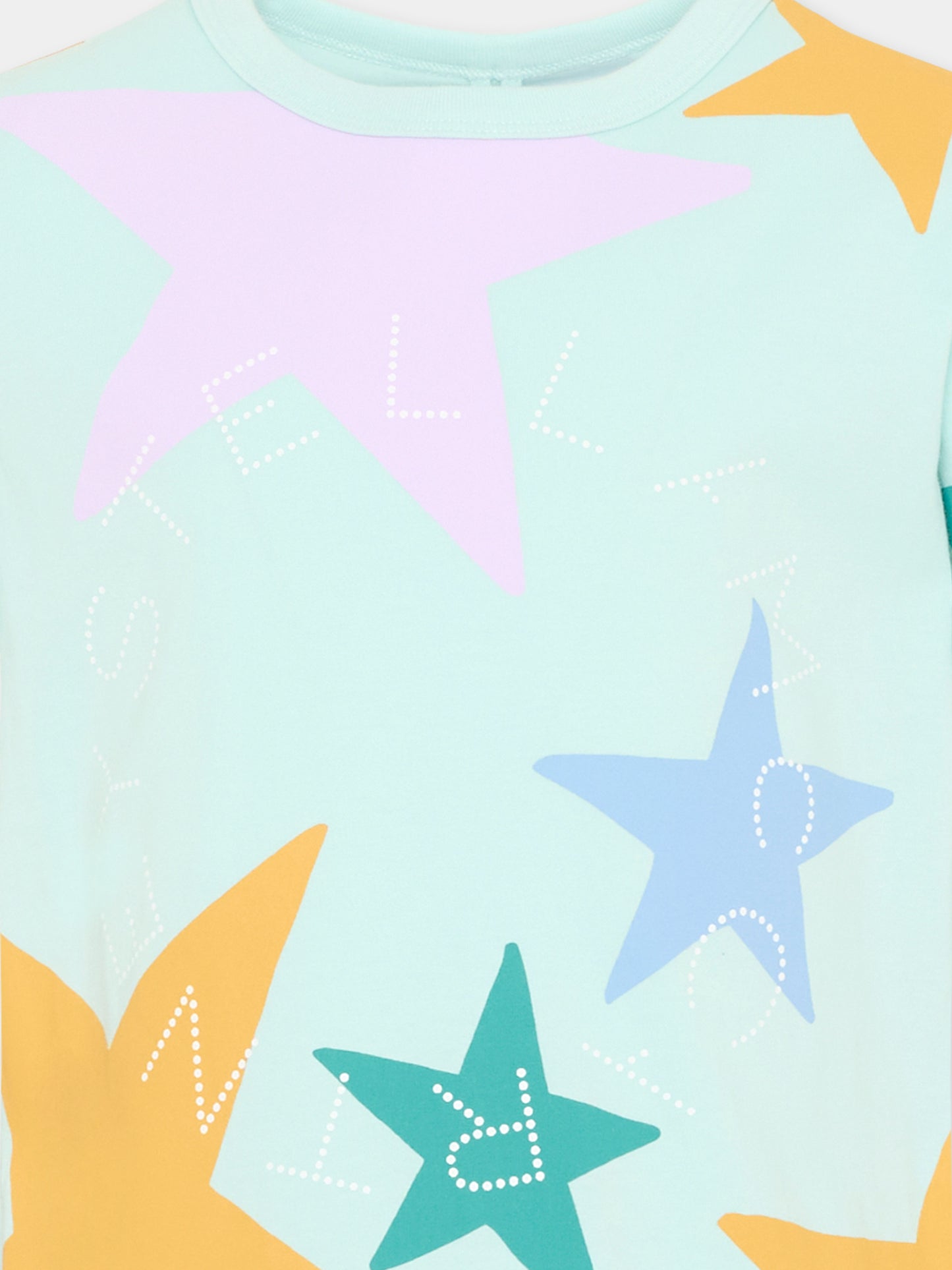 T-Shirt multicolor per bambina con stelle,Stella Mccartney Kids,TY8B11-Z0913 683