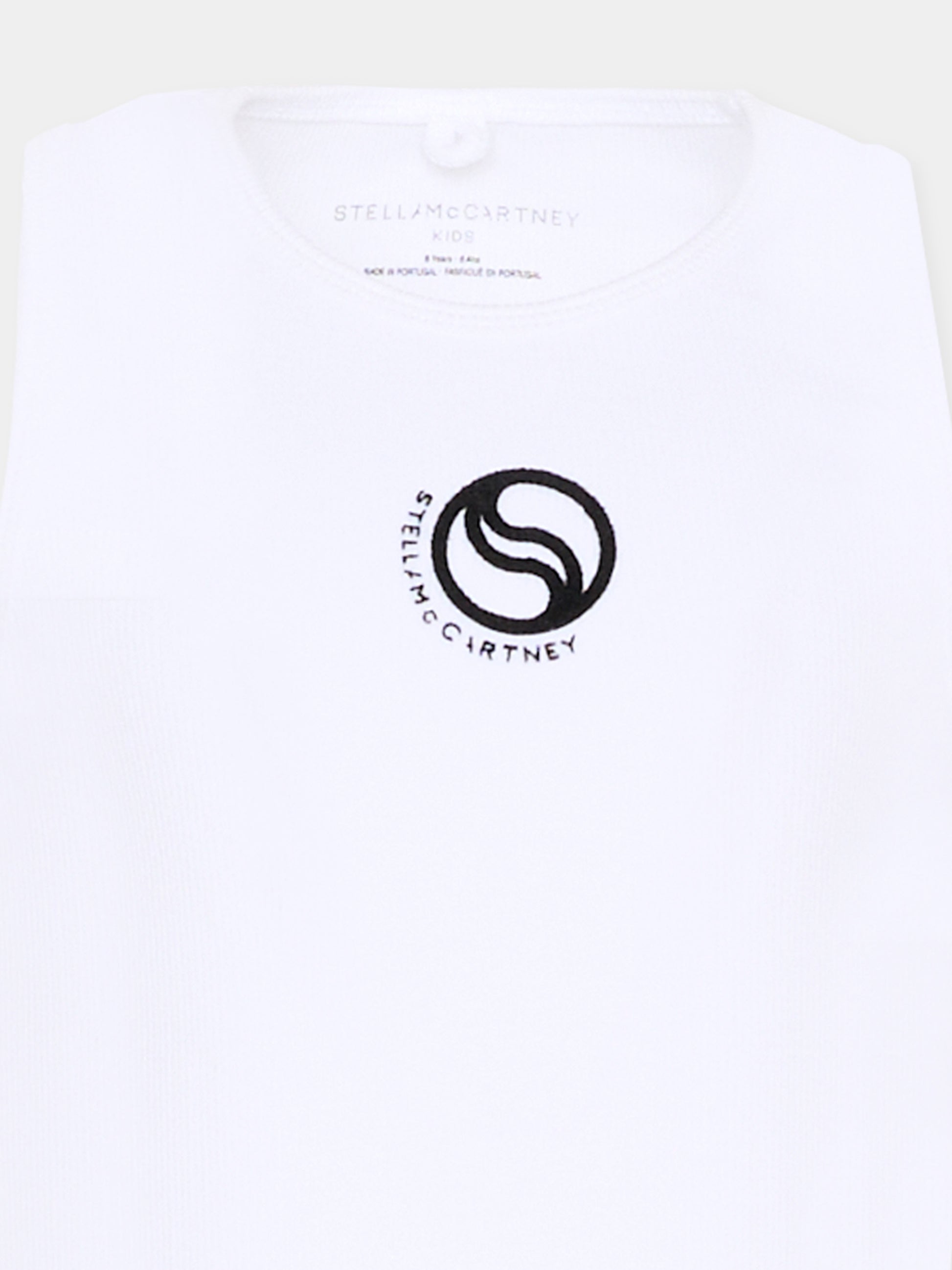 Canotta bianca per bambina con logo,Stella Mccartney Kids,TY8B92-Z2016 100