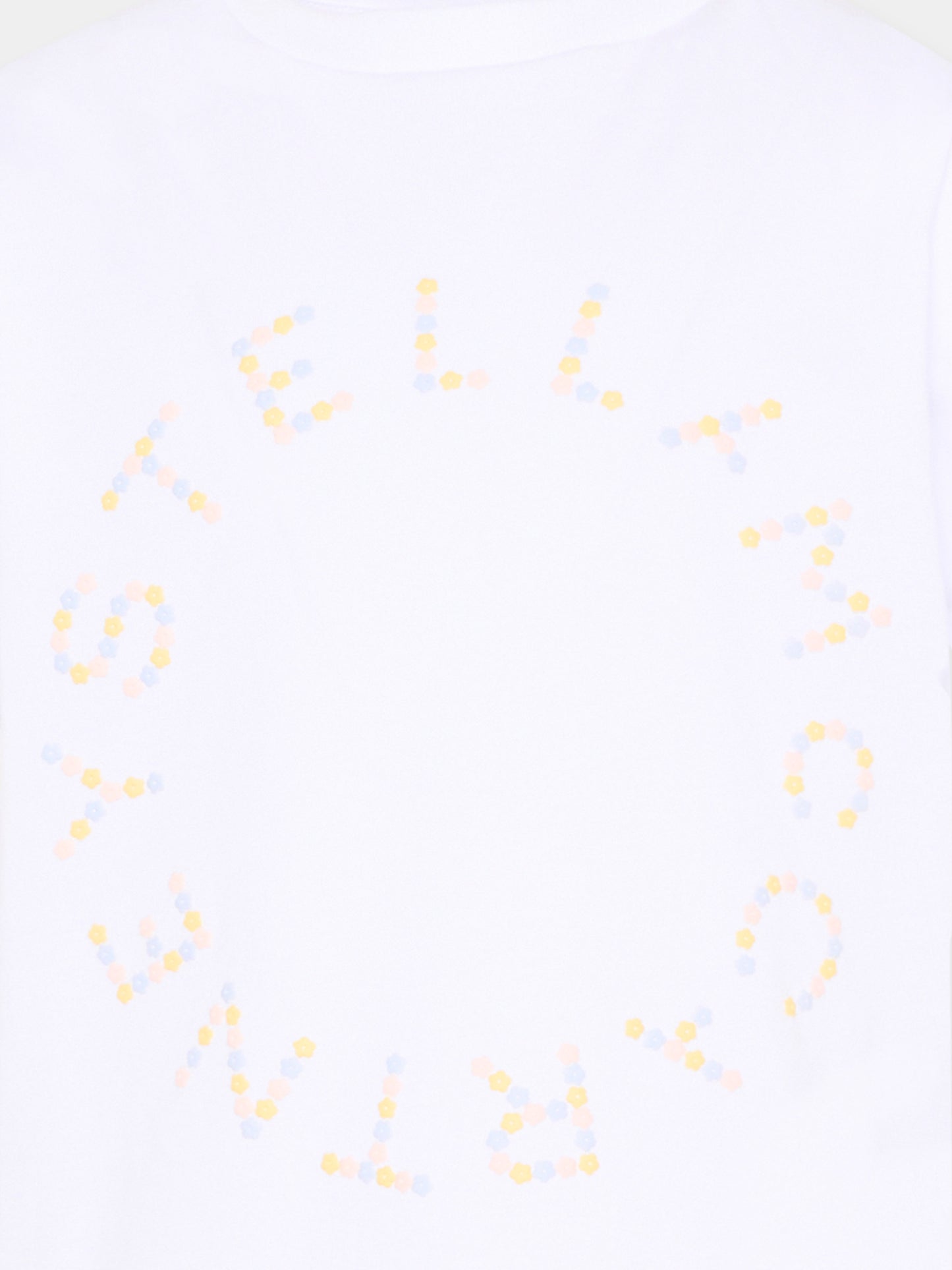 T-shirt bianca per bambina con logo,Stella Mccartney Kids,TY8C71-Z0434 100