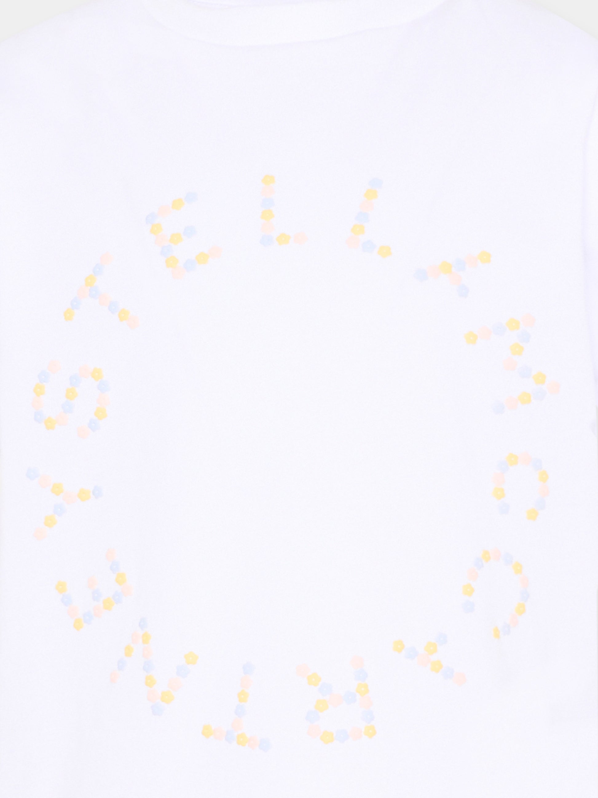 T-shirt bianca per bambina con logo,Stella Mccartney Kids,TY8C71-Z0434 100