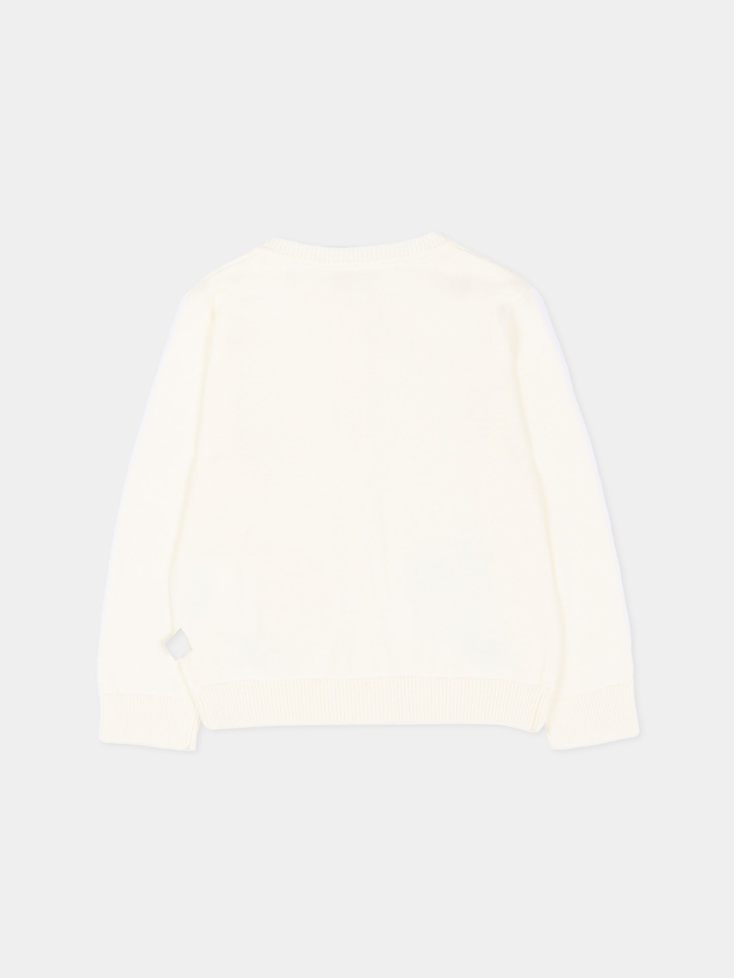 Cardigan avorio per neonata con tulipani,Stella Mccartney Kids,TY9120-Z1876 101