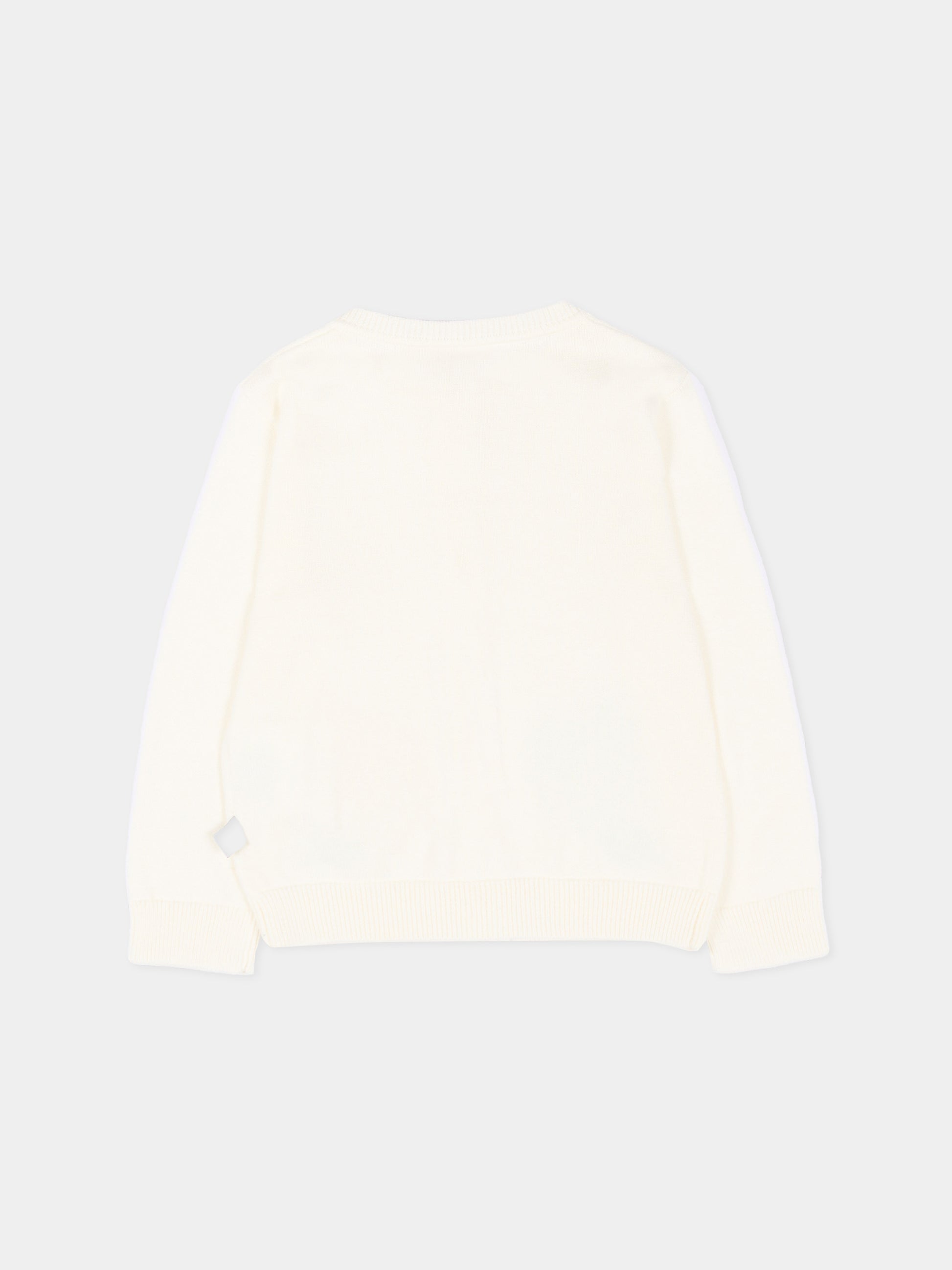 Cardigan avorio per neonata con tulipani,Stella Mccartney Kids,TY9120-Z1876 101