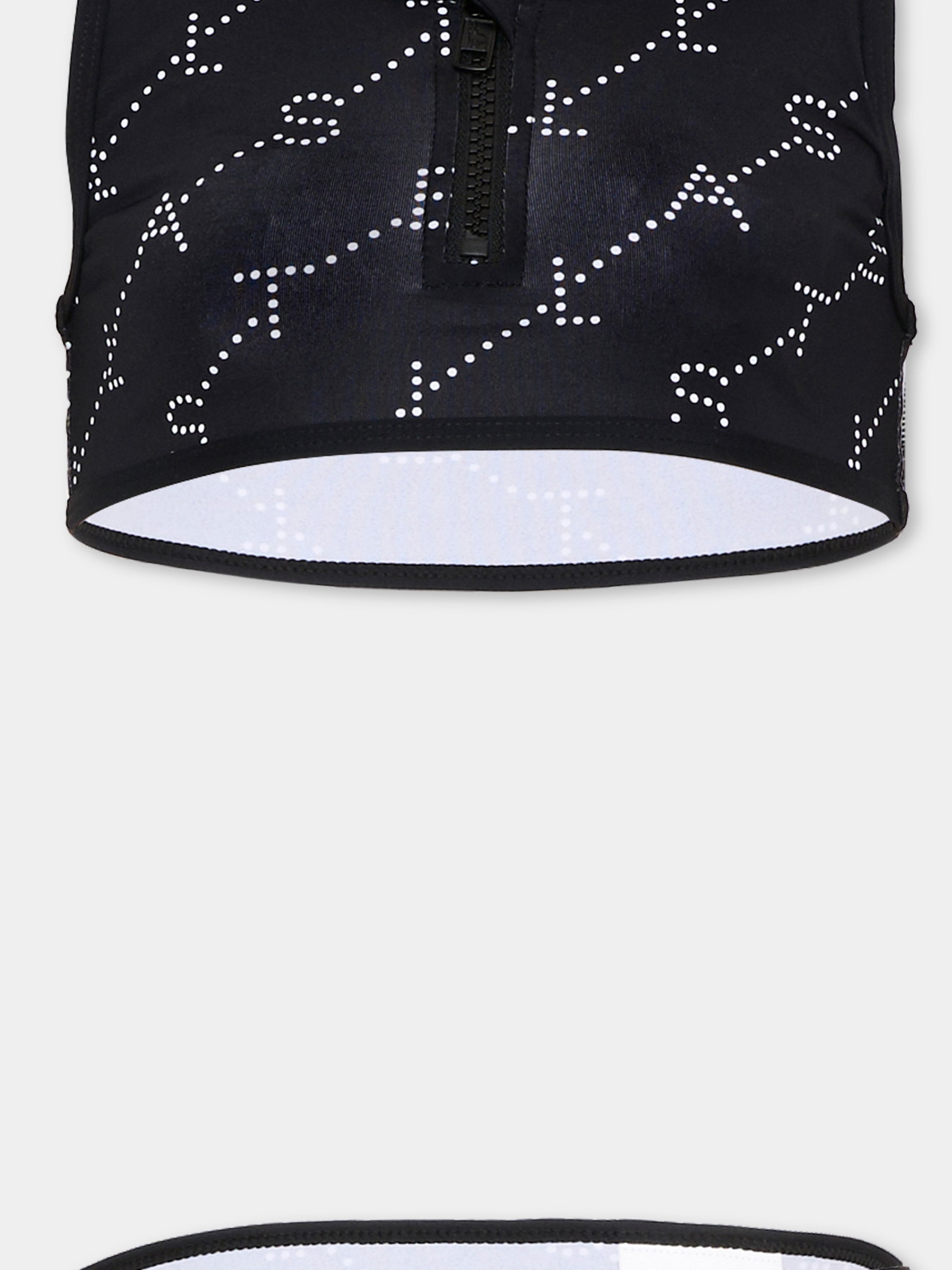 Slip e bikini nero per bambina con logo,Stella Mccartney Kids,TYCA15-Z3479 930BC