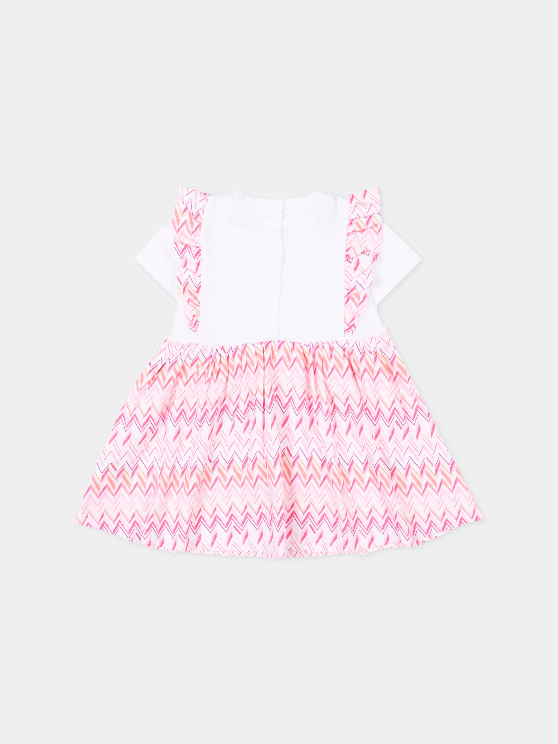 Vestito rosa per neonata con logo,Missoni,MY1000-Z3674 100FU