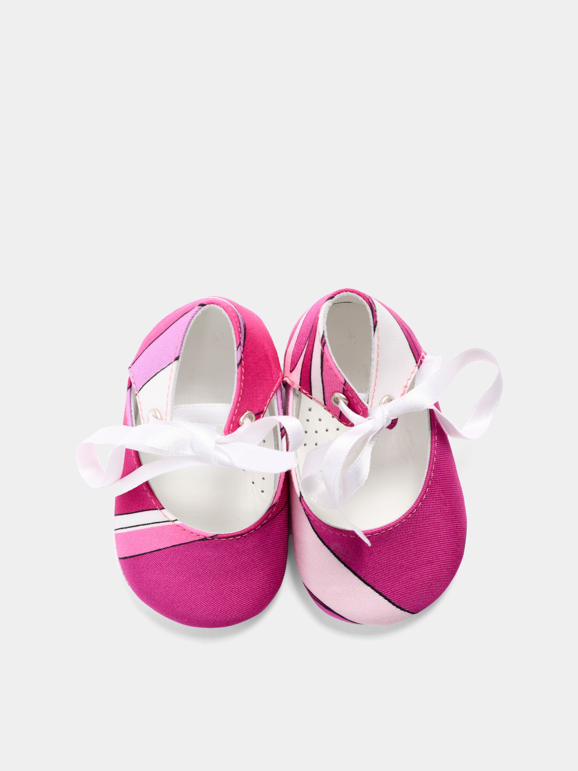 Ballerine fucsia per neonata con fiocco,Emilio Pucci Junior,PY0066-K0284 570BC