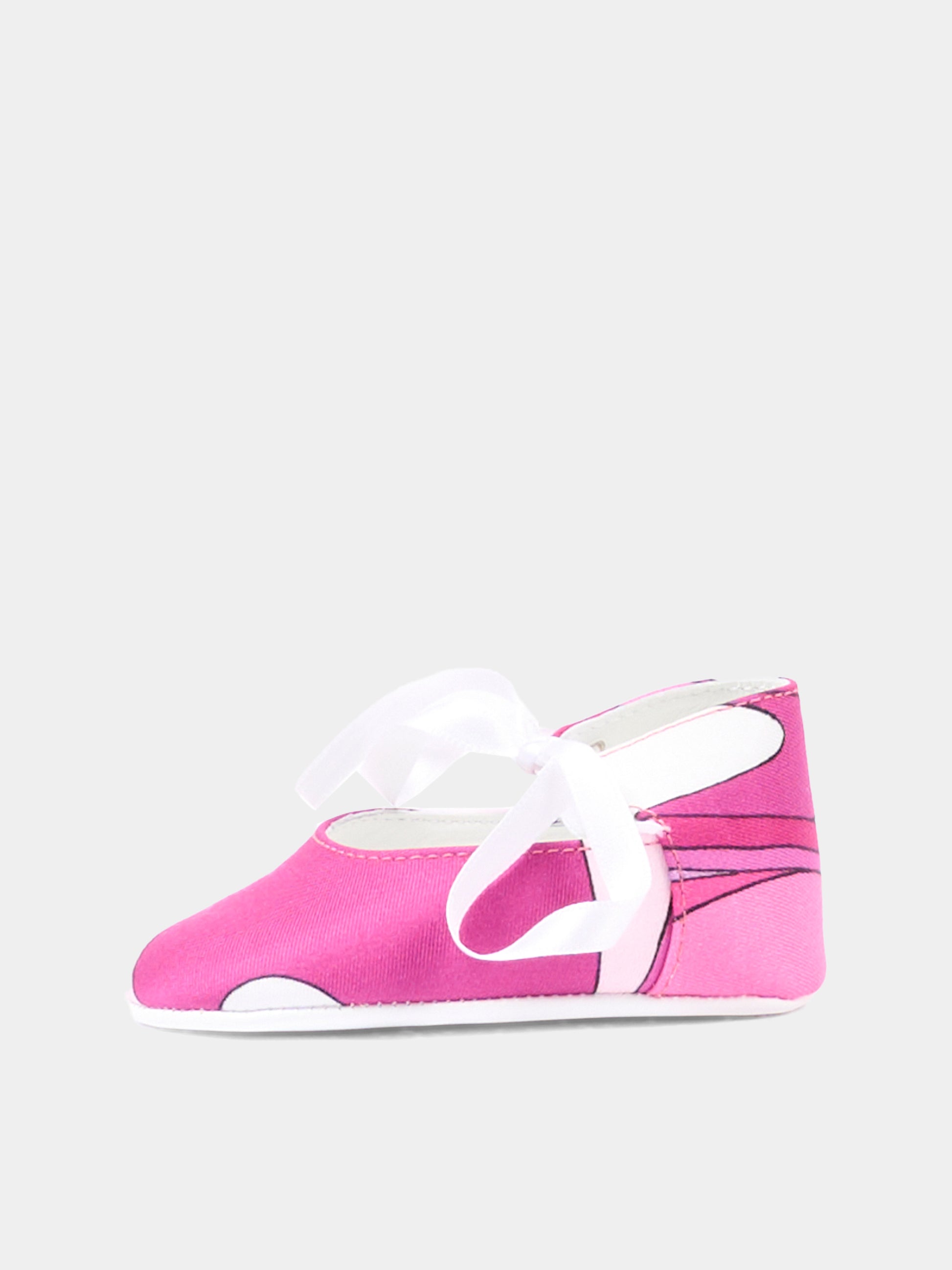 Ballerine fucsia per neonata con fiocco,Emilio Pucci Junior,PY0066-K0284 570BC
