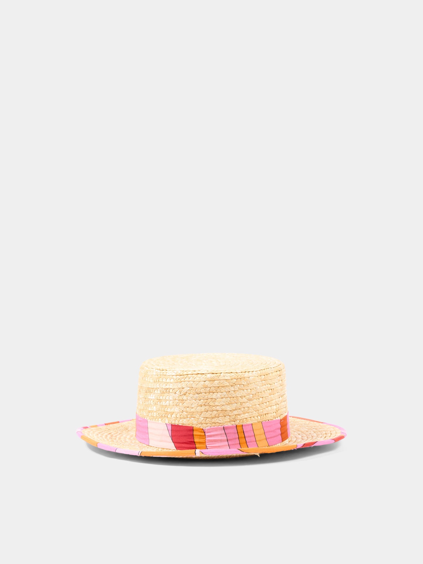 Cappello di paglia beige per bambina,Emilio Pucci Junior,PY0A67-Z2963 111RS