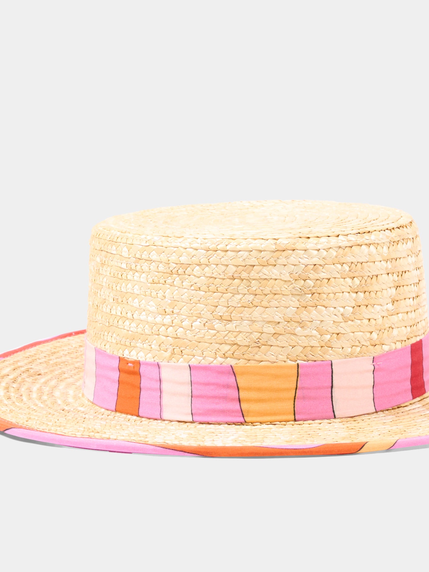 Cappello di paglia beige per bambina,Emilio Pucci Junior,PY0A67-Z2963 111RS