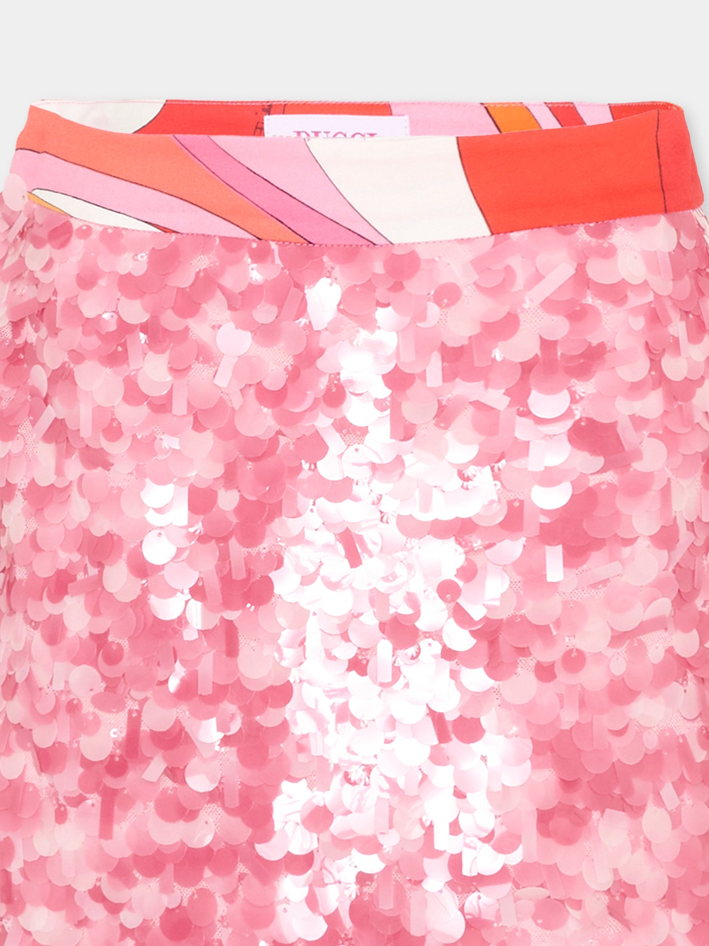 Gonna rosa per bambina con paillettes,Emilio Pucci Junior,PY7B31-U0278 511