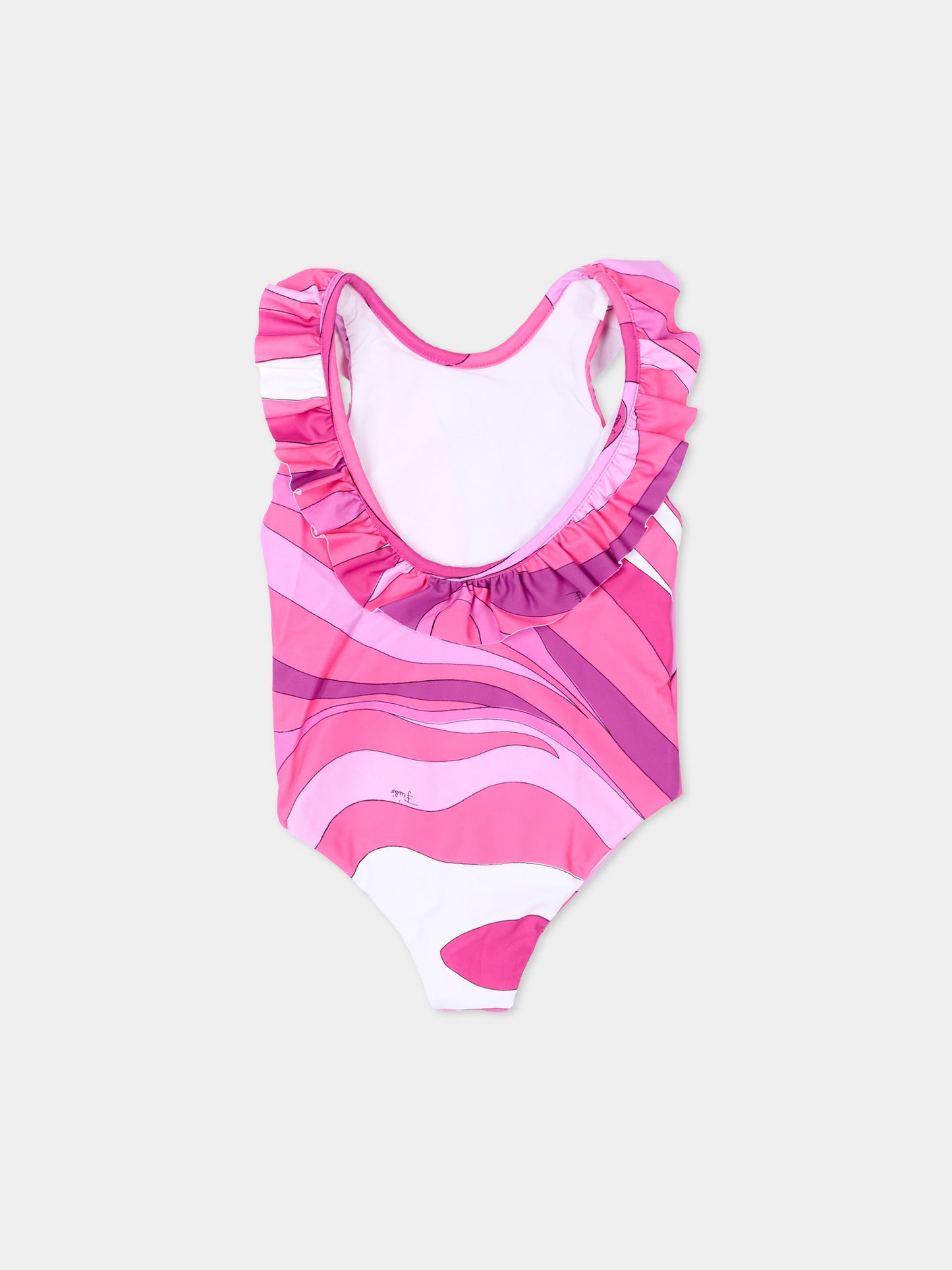 Costume intero viola per neonata con stampa,Emilio Pucci Junior,PYC009-Z3747 570BC