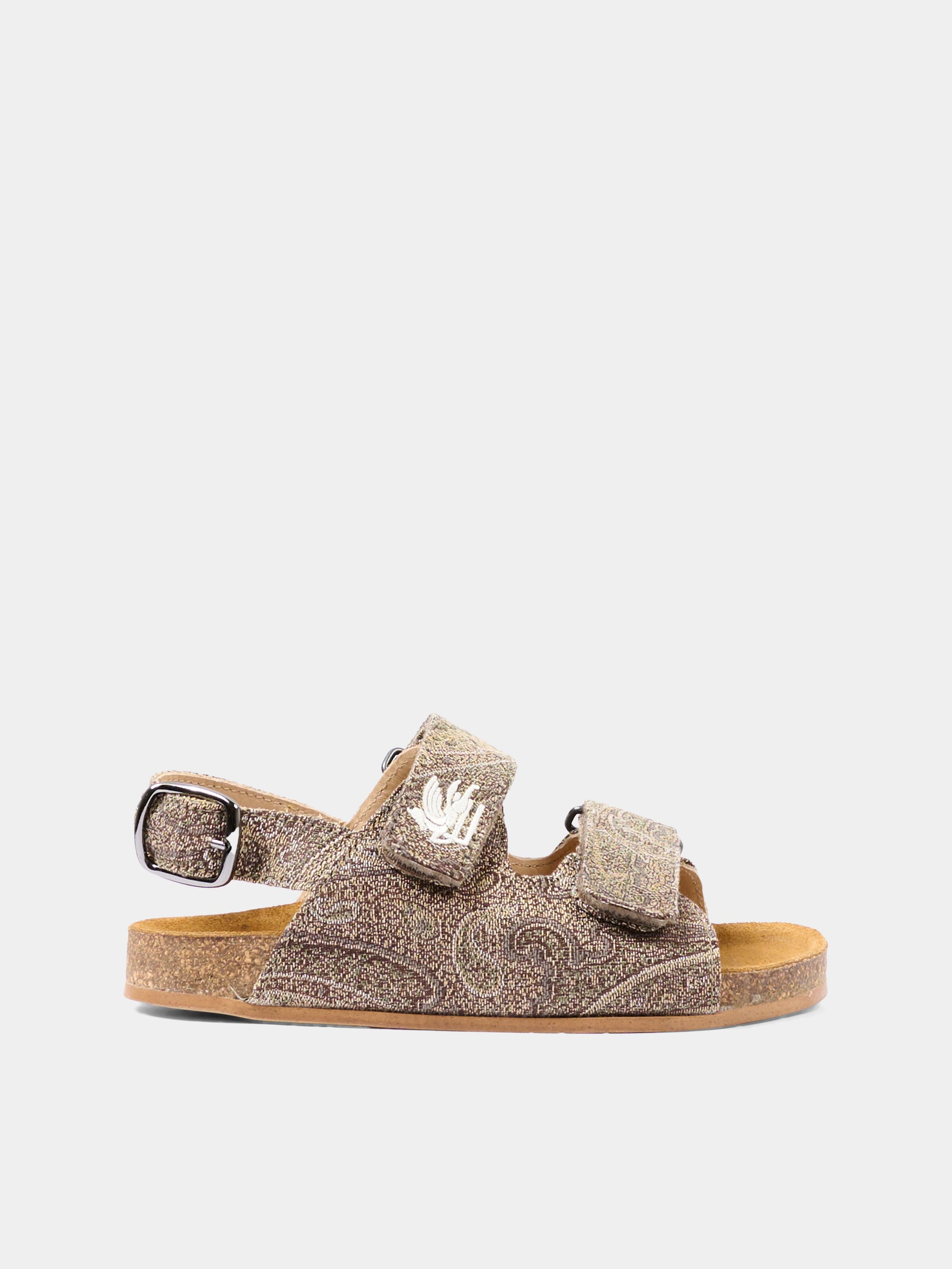 Sandali marroni per bambini con motivo paisley,Etro,GY0P46-U0264 311