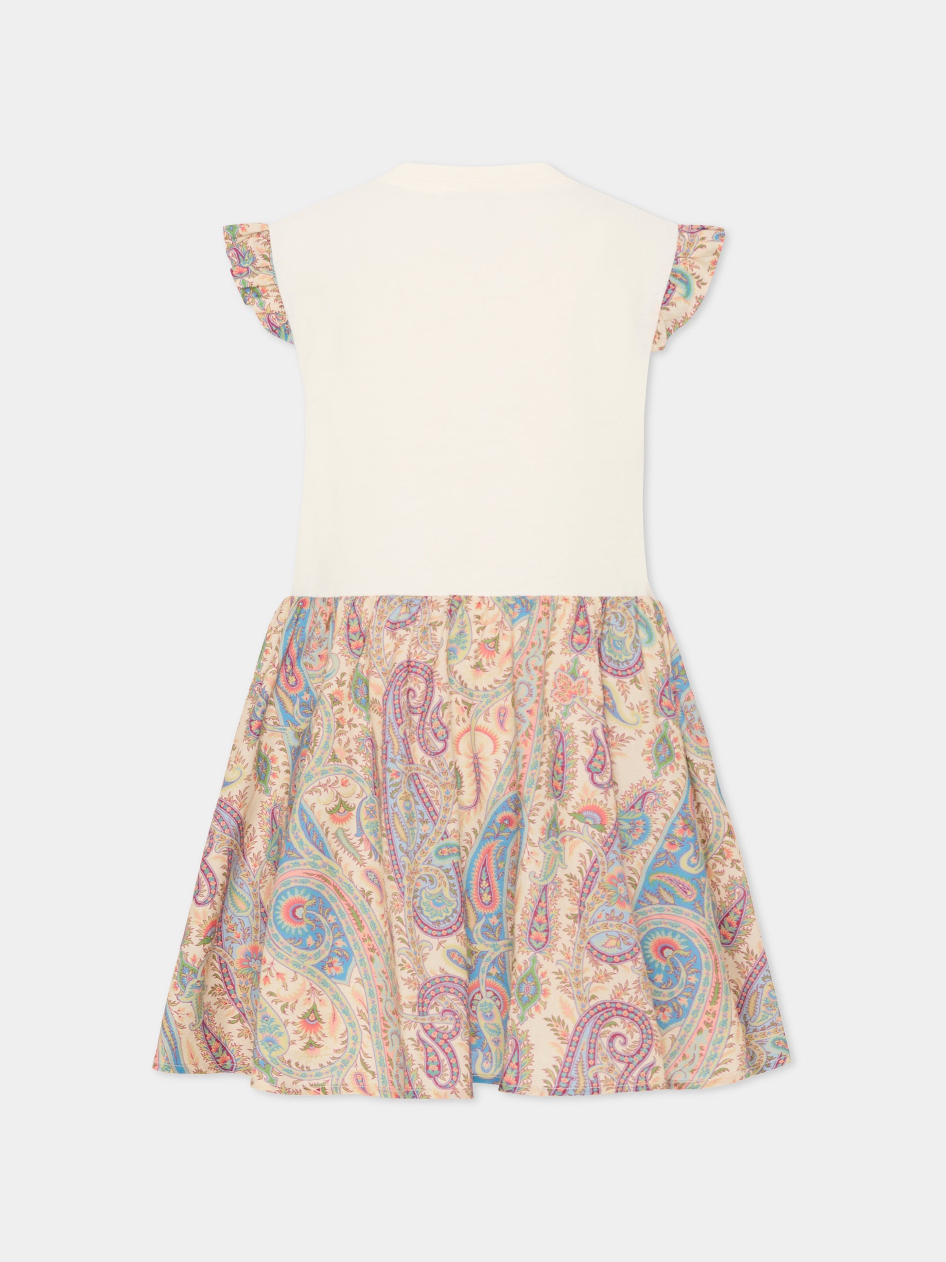 Vestito beige per bambina con Pegaso,Etro,GY1B61-M0081 107MC