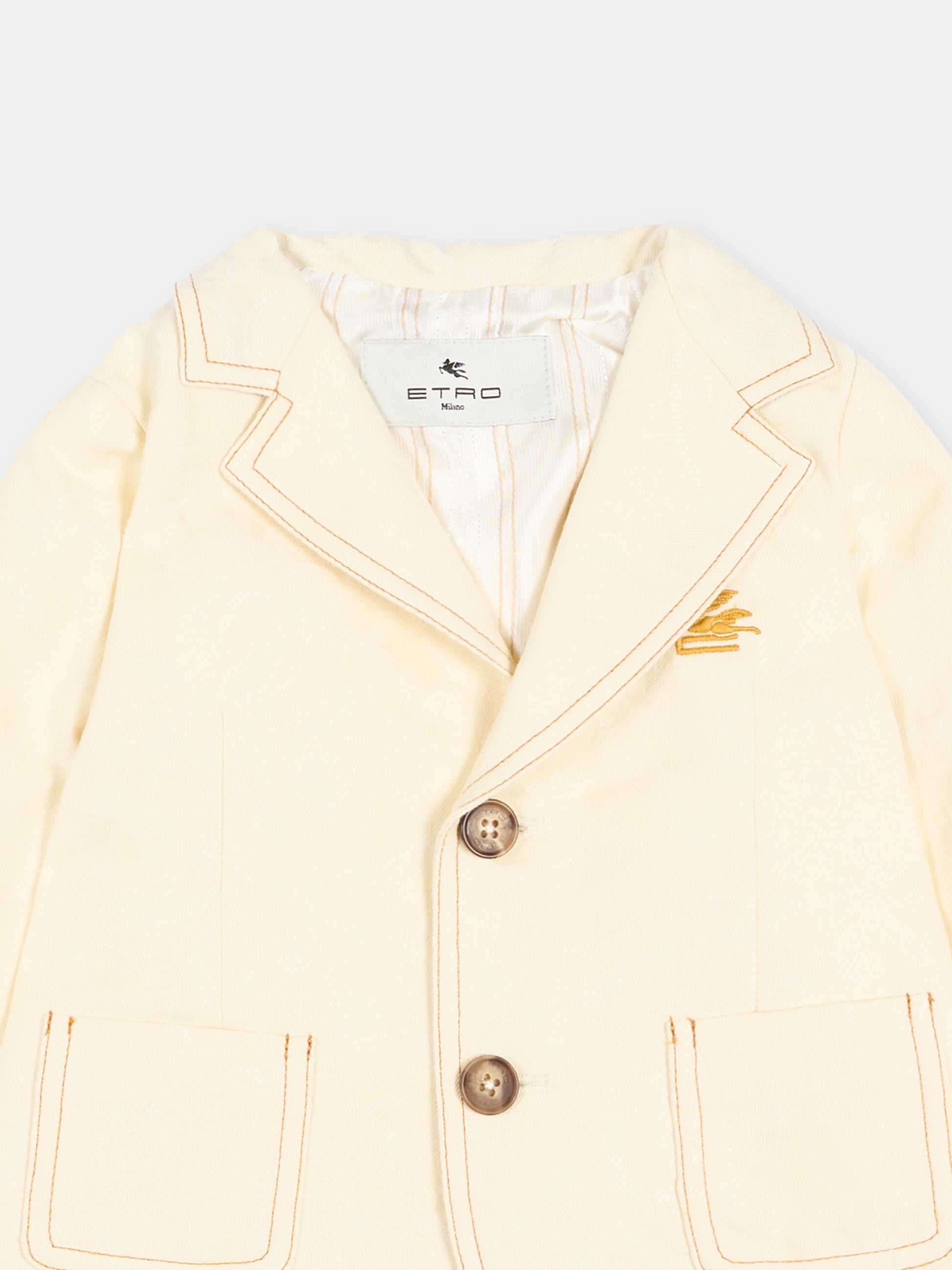 Giacca avorio per neonato paisley jacquard,Etro,GY2504-I0308 105