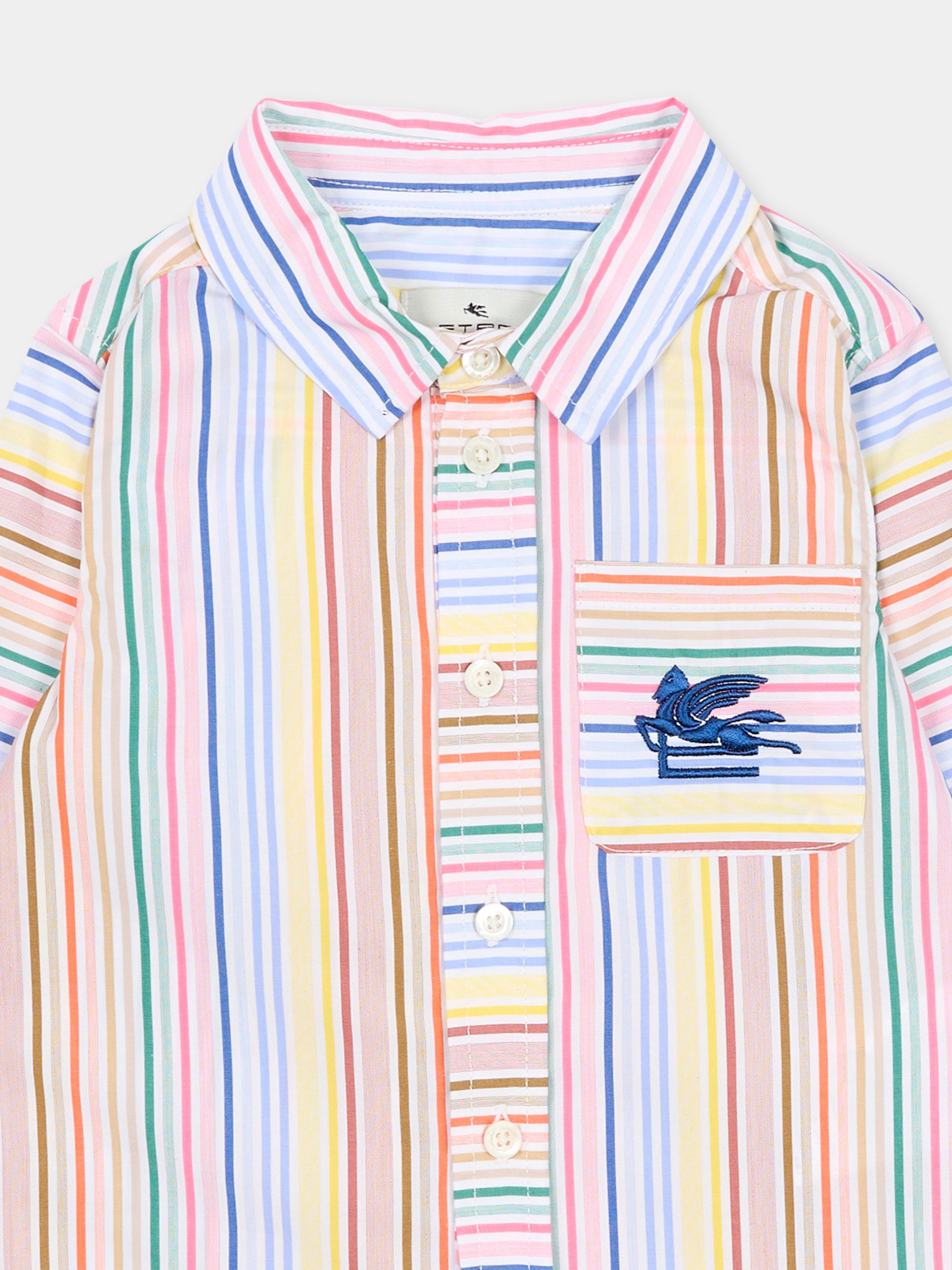 Camicia multicolor per neonato con Pegaso,Etro,GY5500-Z3654 101RO