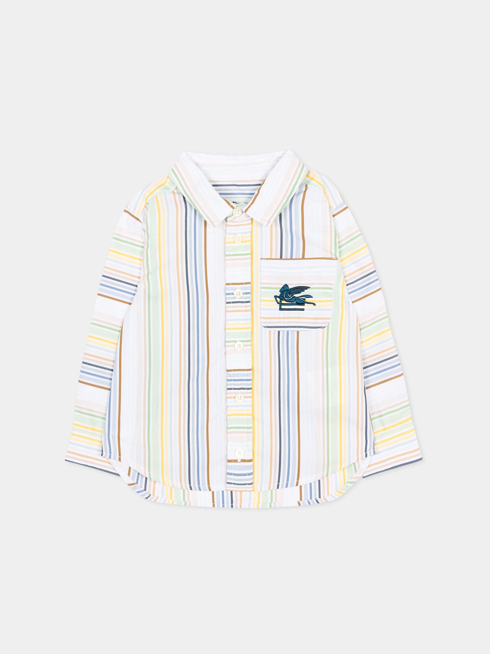 Camicia multicolor a righe per neonato,Etro,GY5500-Z3654 101VE